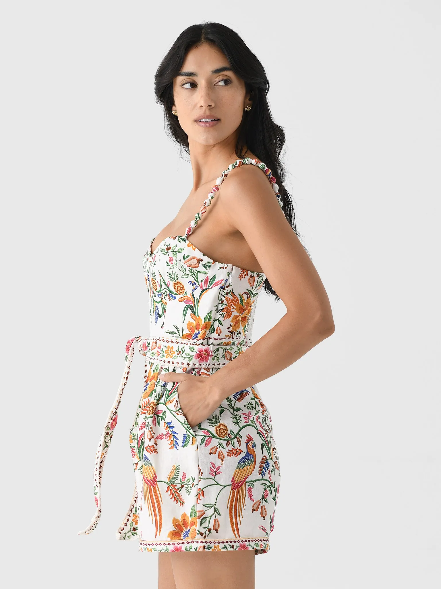 Farm Rio Women's Delicate Forest Romper sold by Saint Bernard product image thumbnail 3