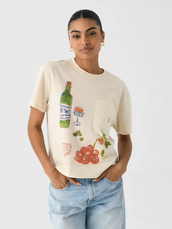 Hunter Bell Women's Happy Hour Tee sold by Saint Bernard