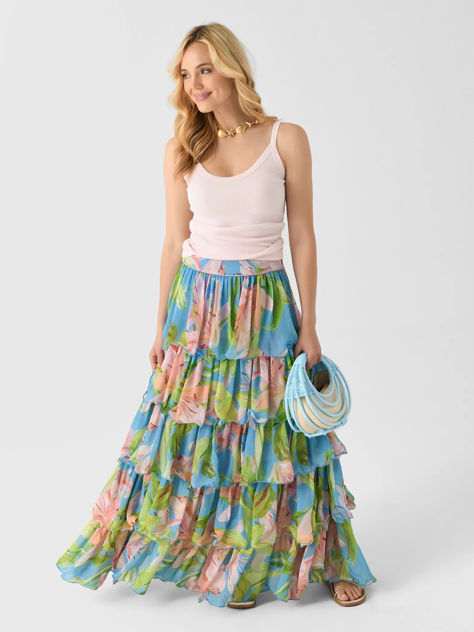 Farm Rio Women's Lily Bloom Maxi Skirt sold by Saint Bernard product image thumbnail 2