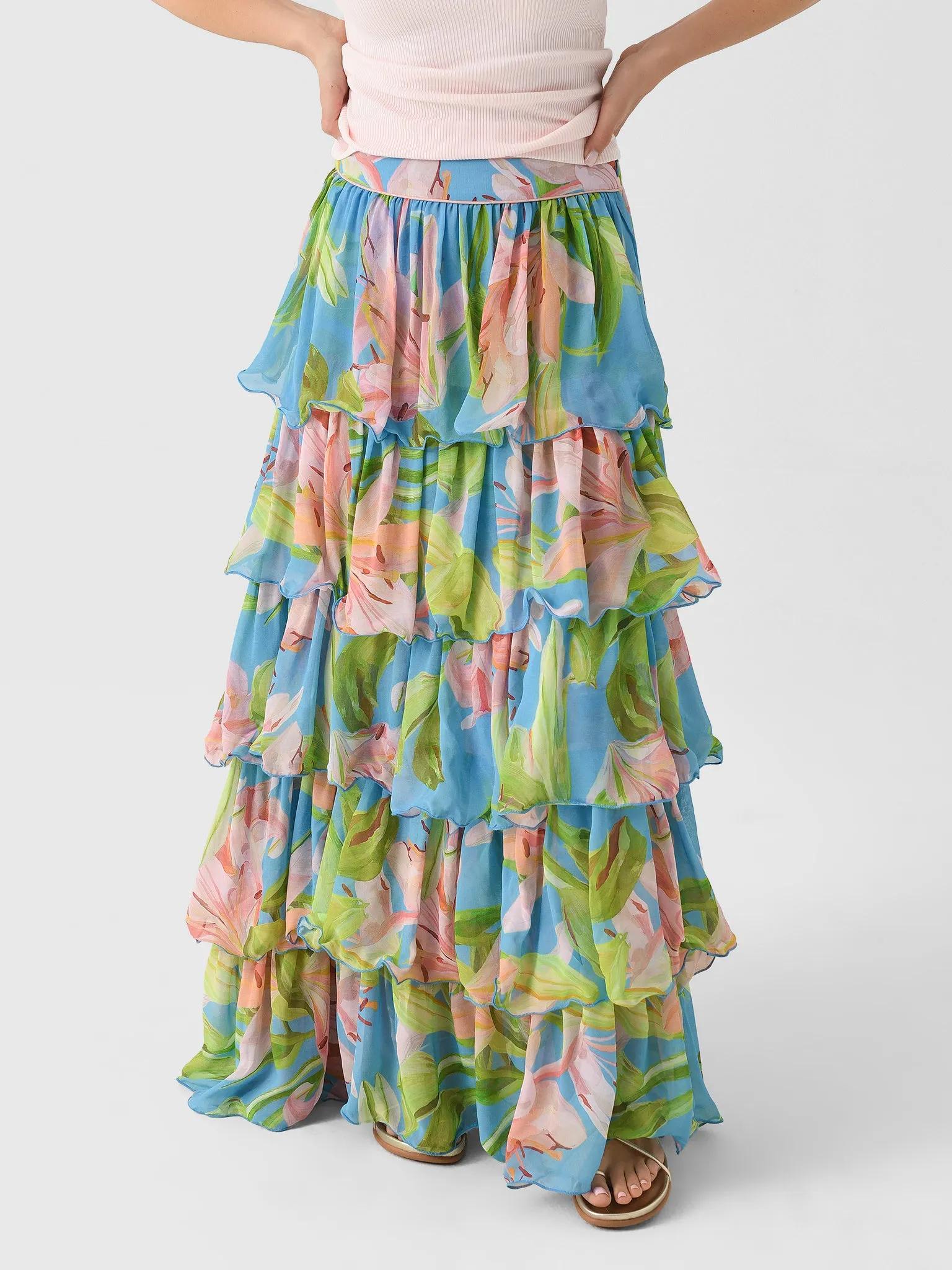 Farm Rio Women's Lily Bloom Maxi Skirt sold by Saint Bernard