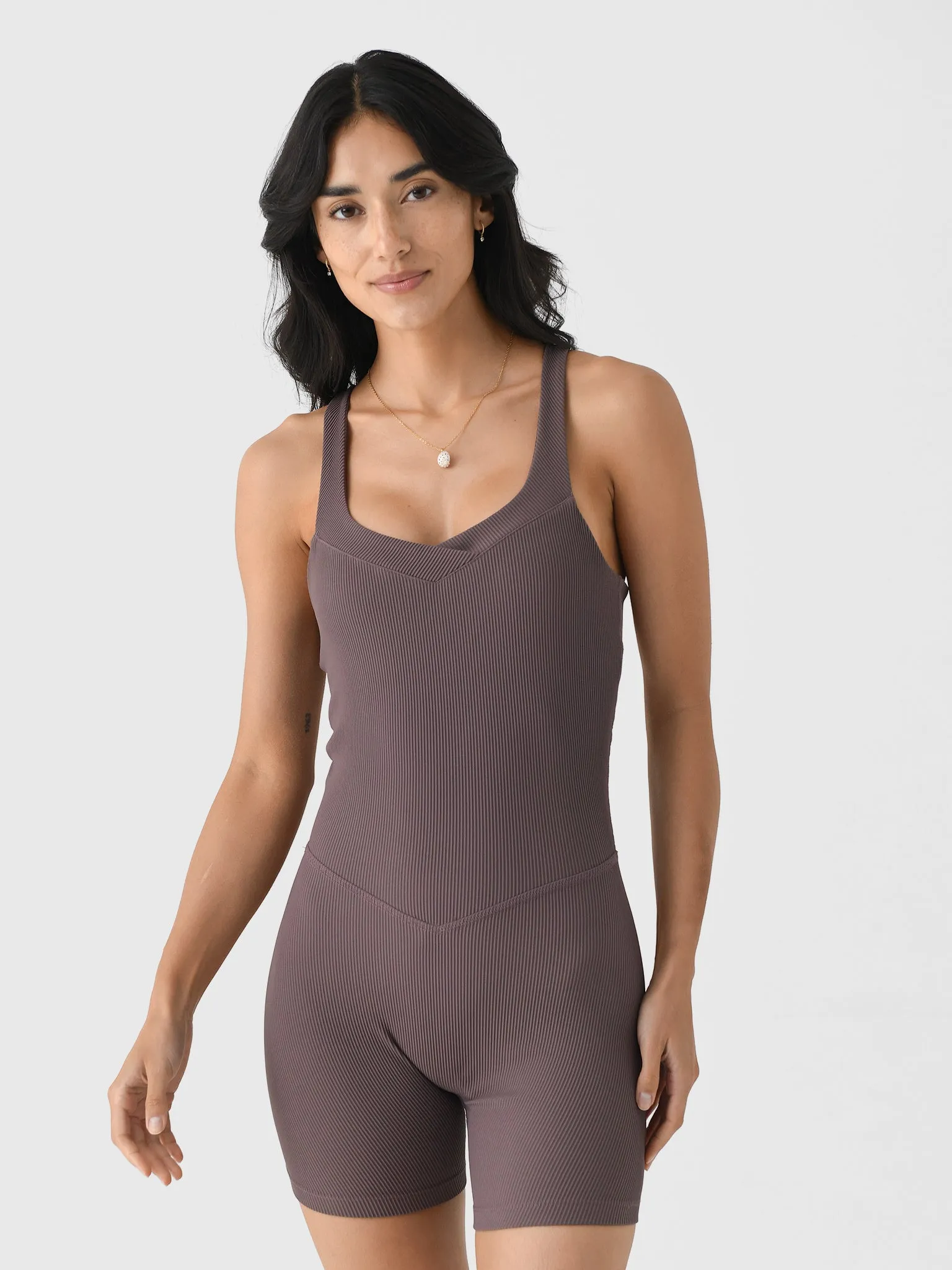 Beyond Yoga Women's Routine Ribbed Biker Jumpsuit sold by Saint Bernard