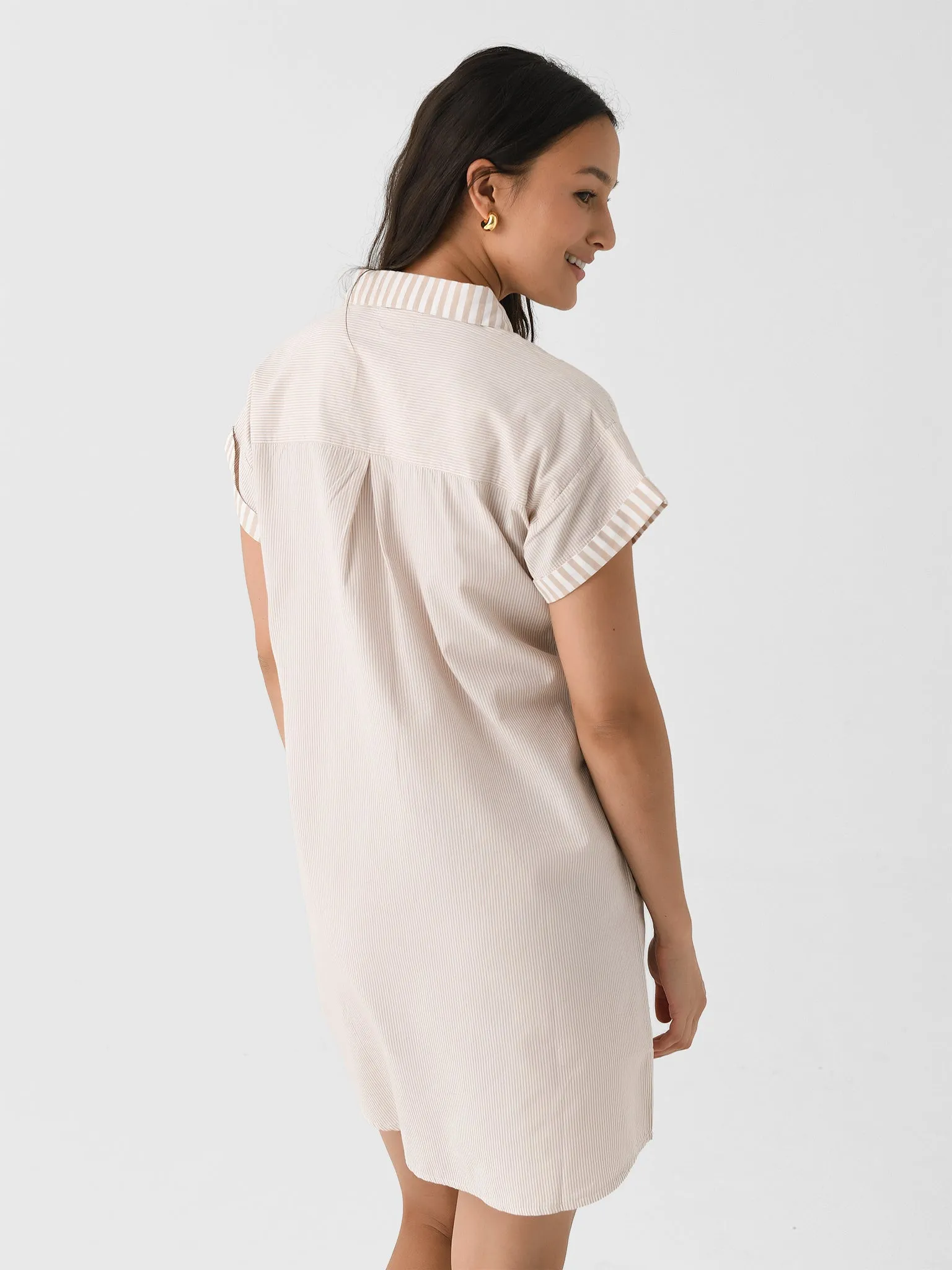 Sitano Women's Riga Short Sleeve Short Dress sold by Saint Bernard product image thumbnail 4