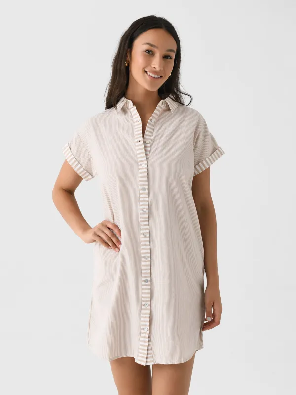 Sitano Women's Riga Short Sleeve Short Dress sold by Saint Bernard