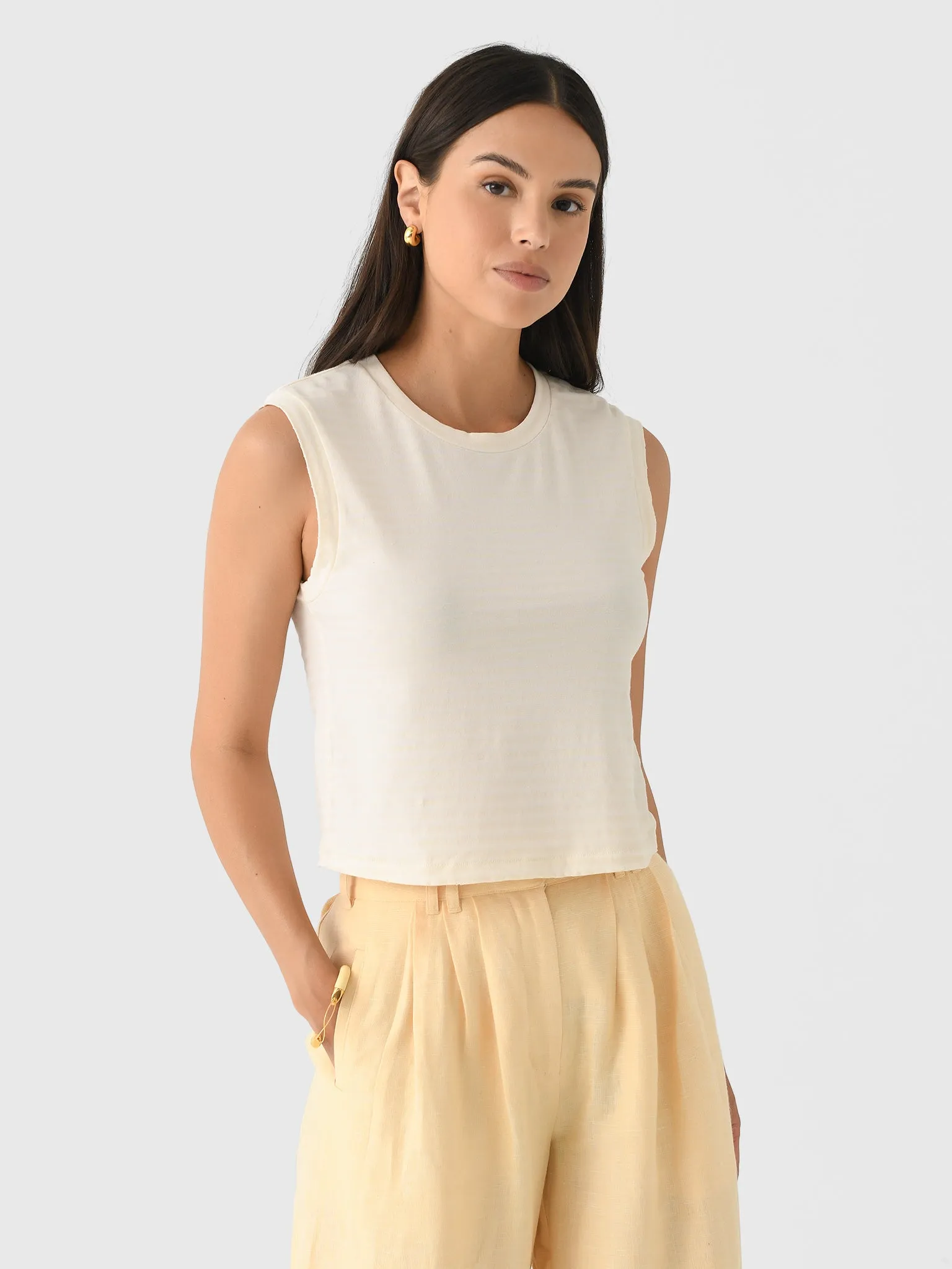 AMO Women's Sleeveless Babe Tee sold by Saint Bernard