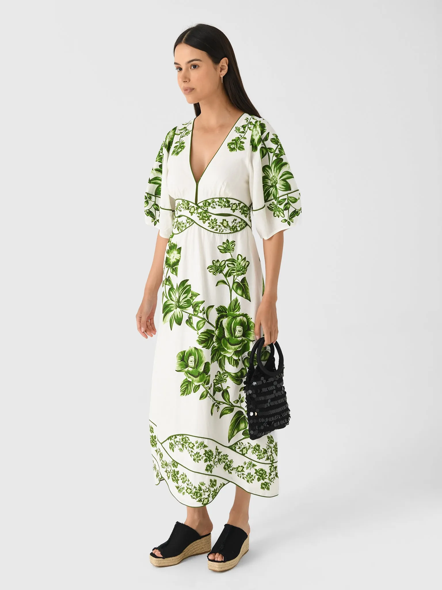 Farm Rio Women's Floral Cascade Midi Dress sold by Saint Bernard product image thumbnail 2