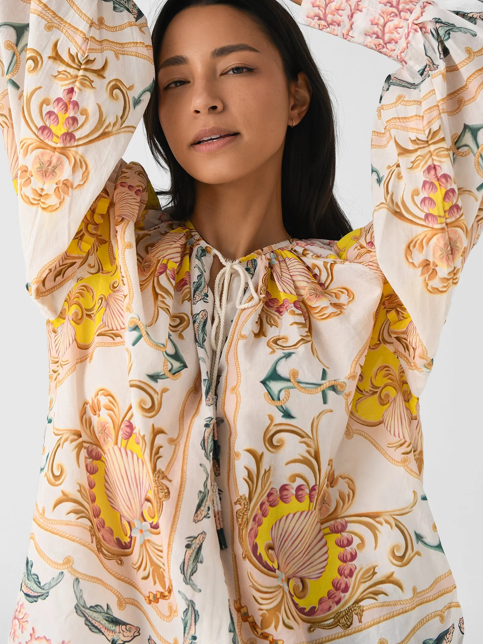 Farm Rio Women's Maritime Magic Blouse sold by Saint Bernard product image thumbnail 5