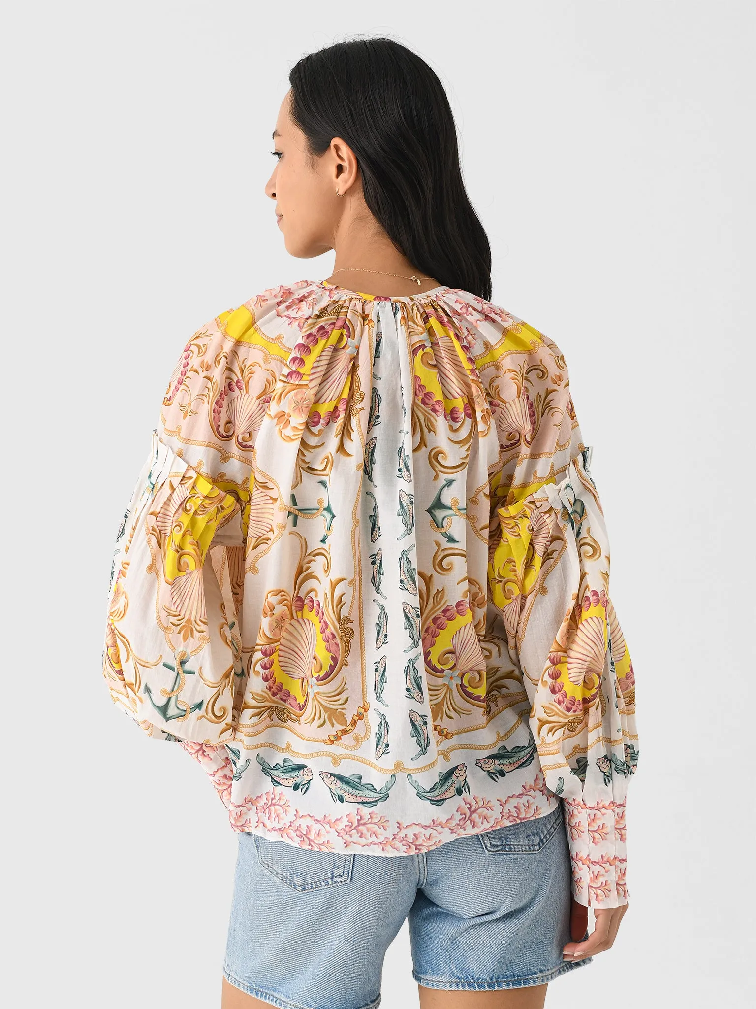 Farm Rio Women's Maritime Magic Blouse sold by Saint Bernard product image thumbnail 4