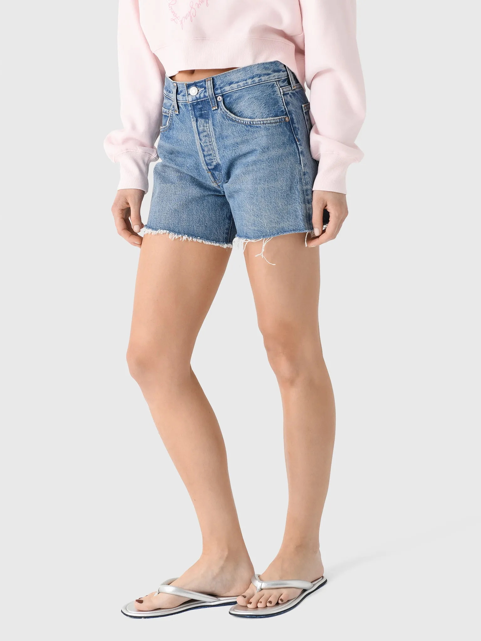 Agolde Women's Parker Long Vintage Short sold by Saint Bernard product image thumbnail 3