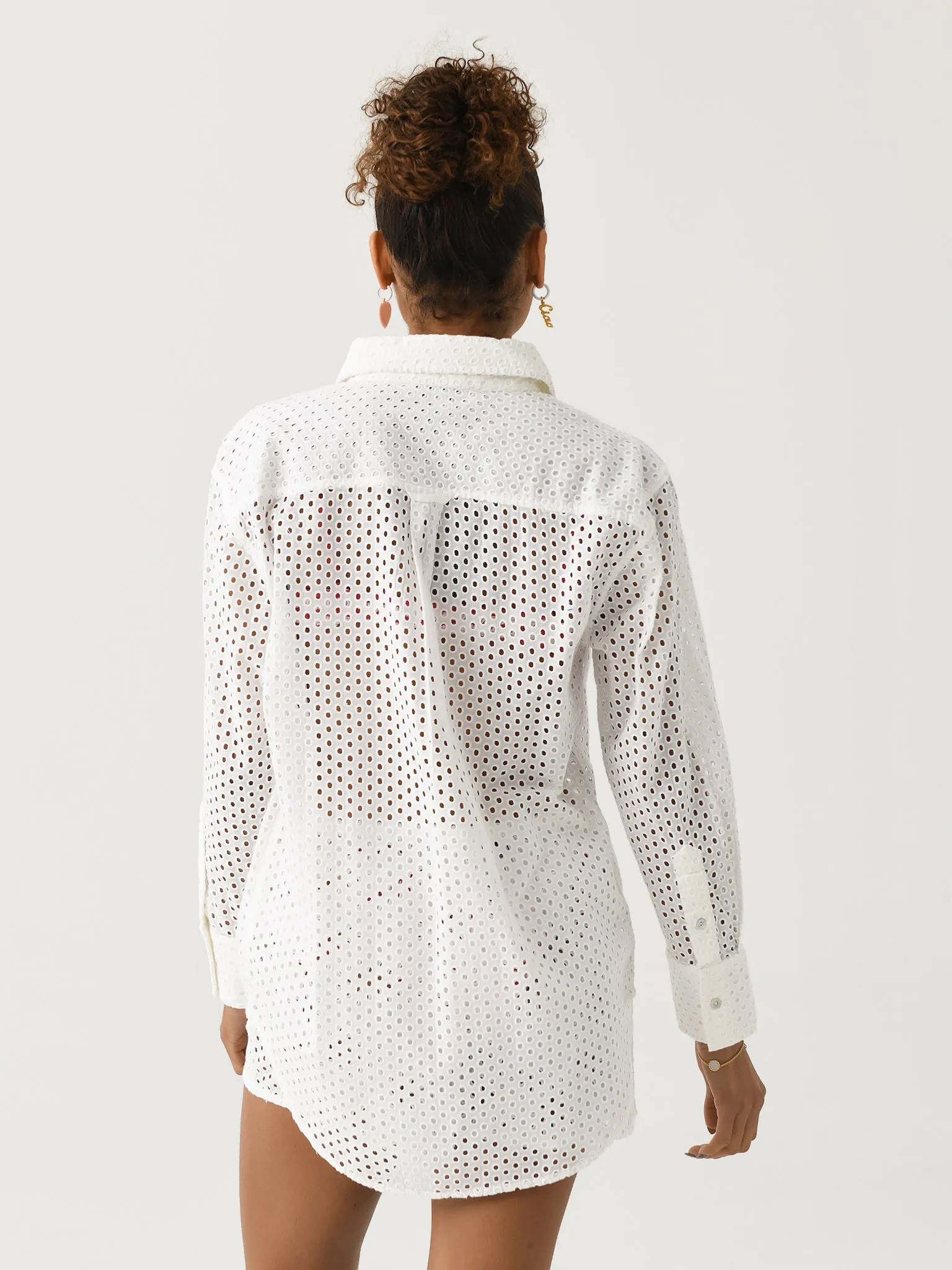 Solid + Striped Women's Eyelet Bronte Button Down sold by Saint Bernard product image thumbnail 4