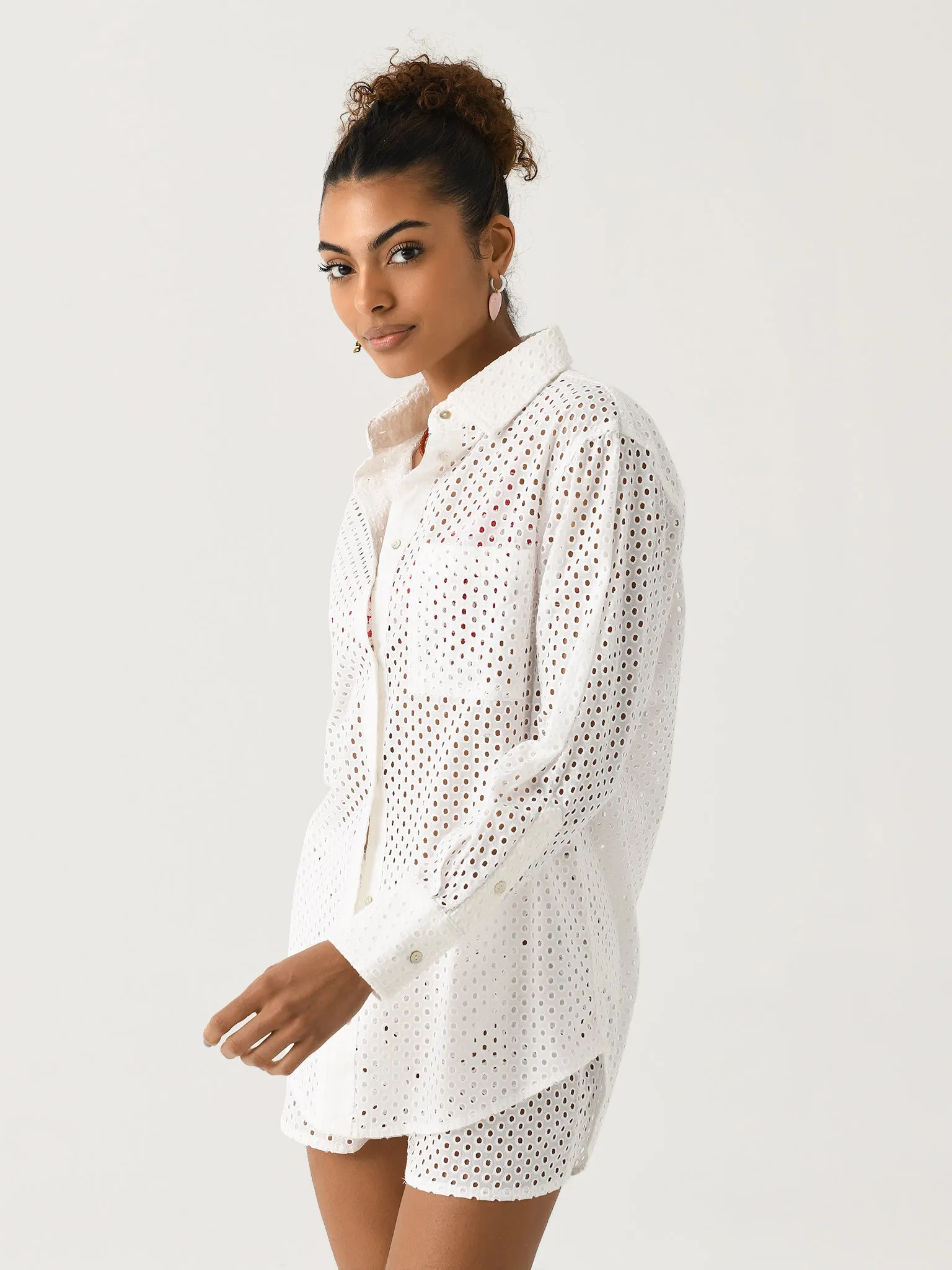 Solid + Striped Women's Eyelet Bronte Button Down sold by Saint Bernard product image thumbnail 3