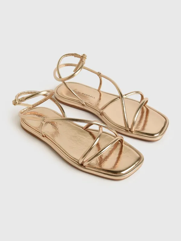 Loeffler Randall Women's Noor Leather Flat Sandal made by Loeffler Randall