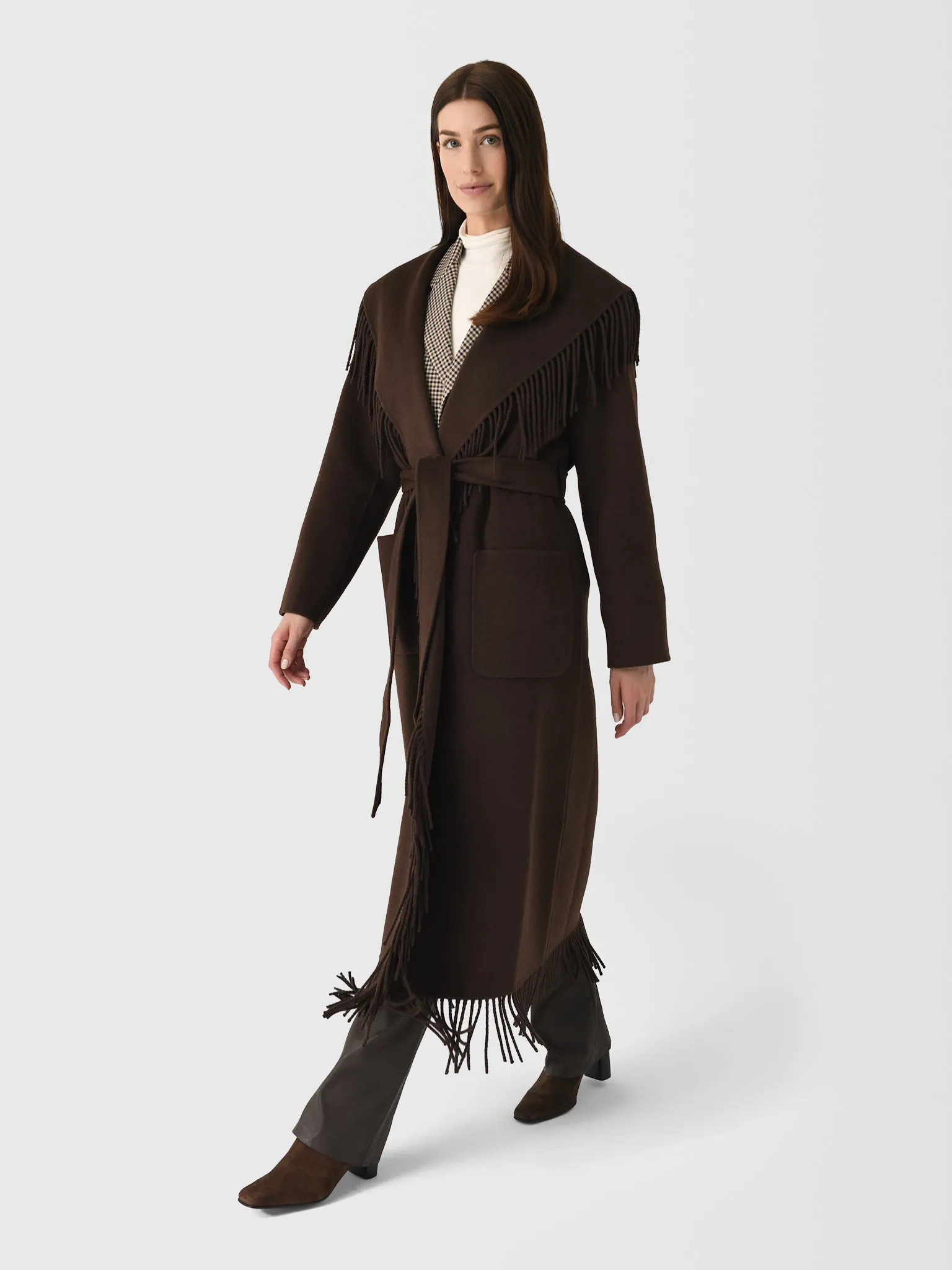 Simkhai Women's Carrie Fringe Robe Coat sold by Saint Bernard