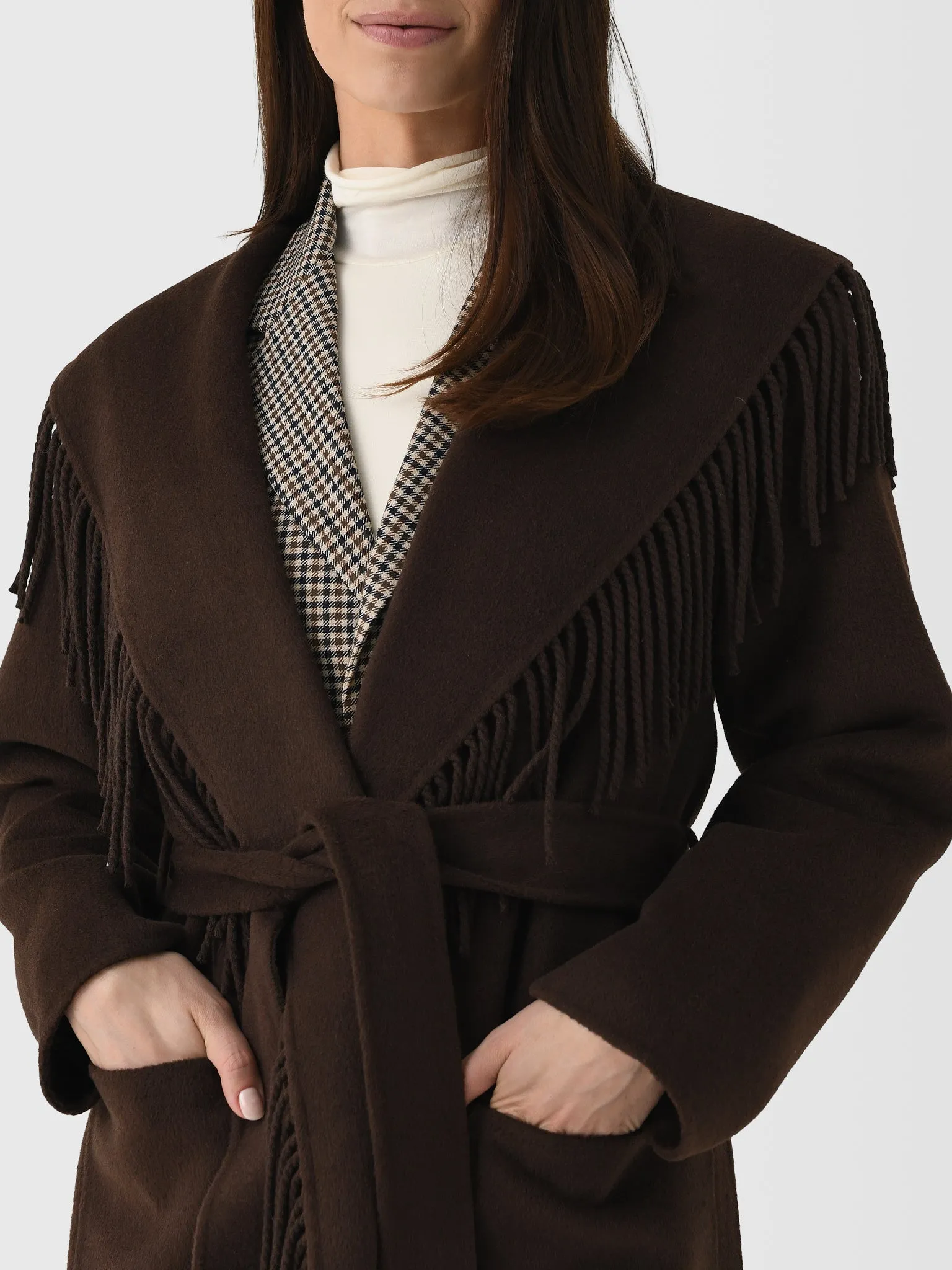 Simkhai Women's Carrie Fringe Robe Coat sold by Saint Bernard product image thumbnail 4