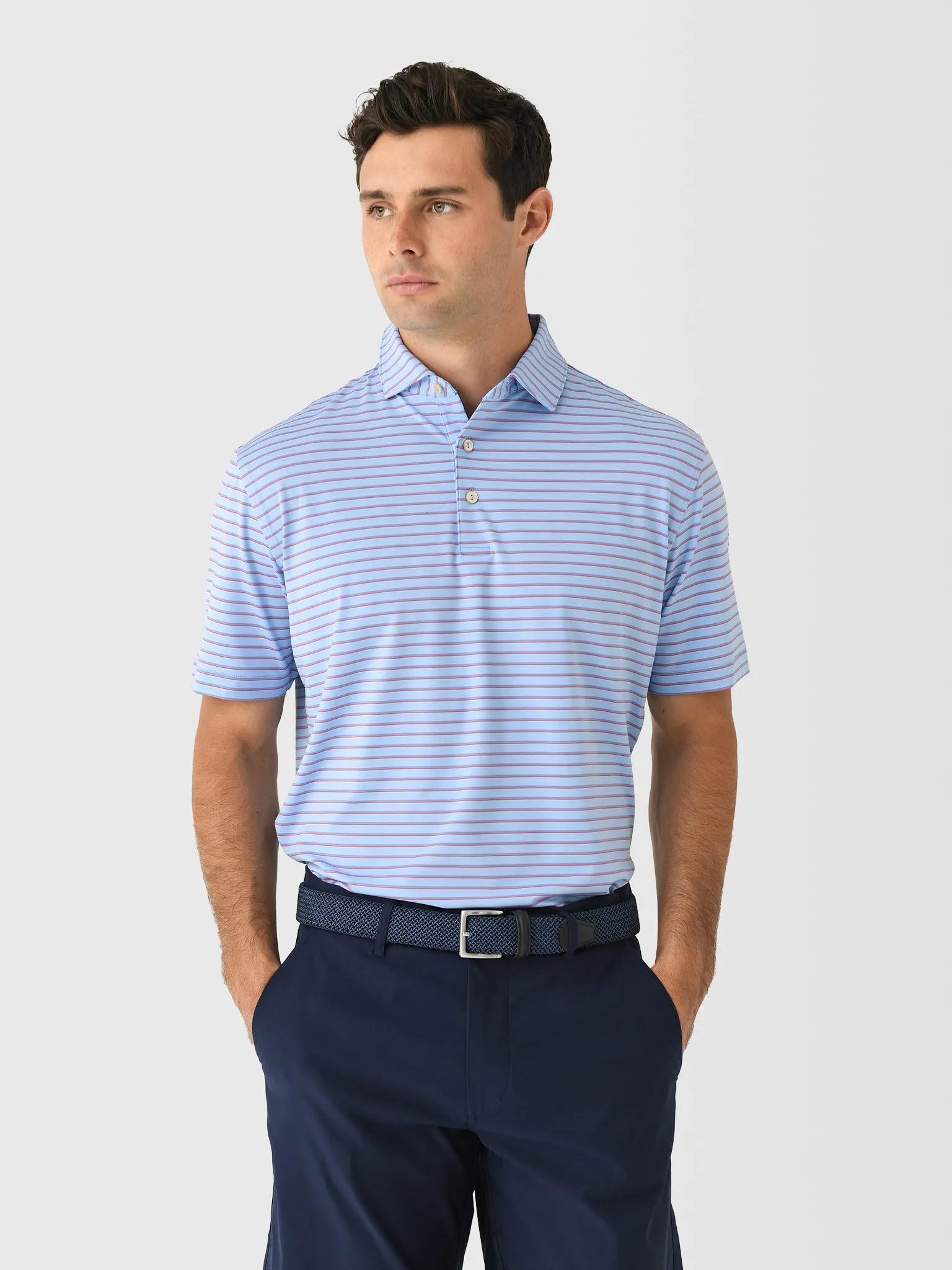 Peter Millar Crown Sport Men's Dunnes Performance Jersey Polo sold by Saint Bernard