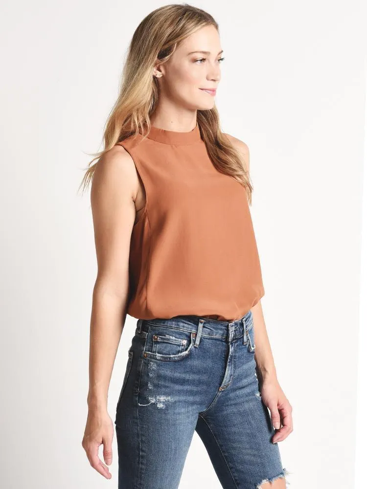 Naked Zebra Mock Neck Curved Hem Top sold by Saint Bernard product image thumbnail 4