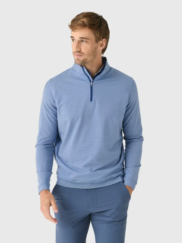 Peter Millar Crown Sport Men's Perth Sugar Stripe Performance Quarter-Zip made by Peter Millar