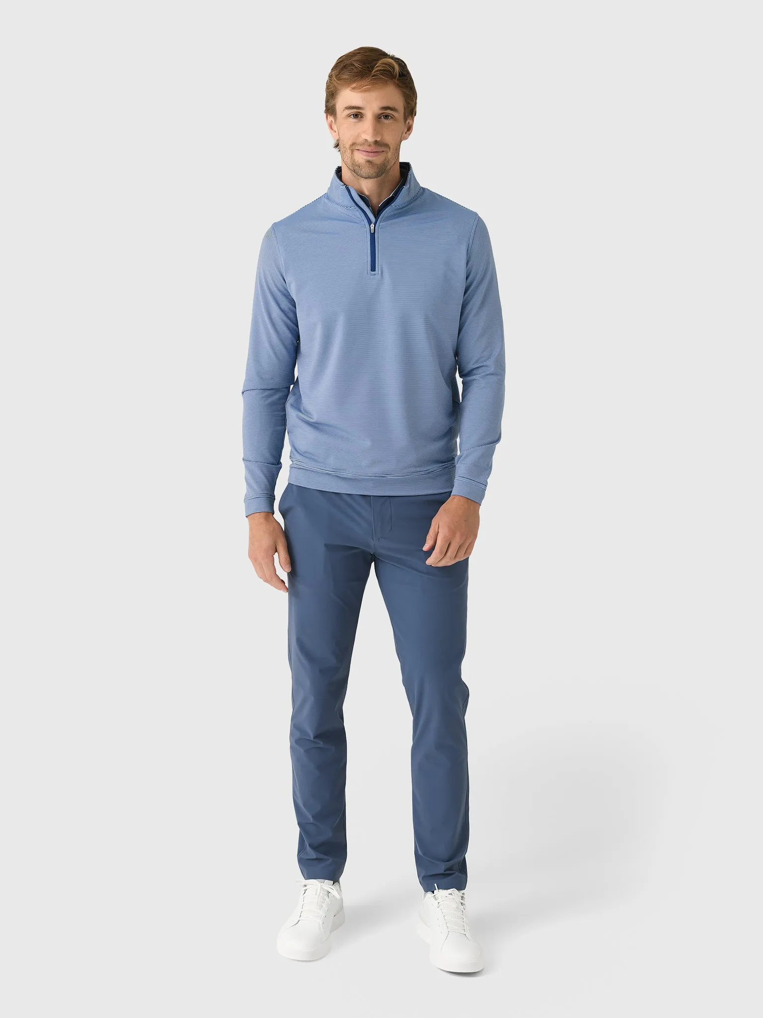 Peter Millar Crown Sport Men's Perth Sugar Stripe Performance Quarter-Zip sold by Saint Bernard product image thumbnail 2
