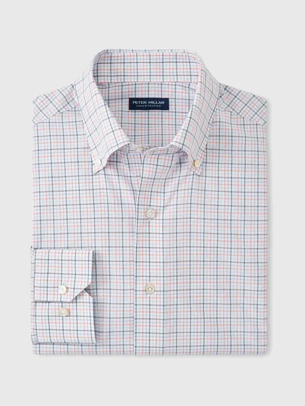 Peter Millar Crown Crafted Men's Getz Performance Poplin Sport Shirt sold by Saint Bernard