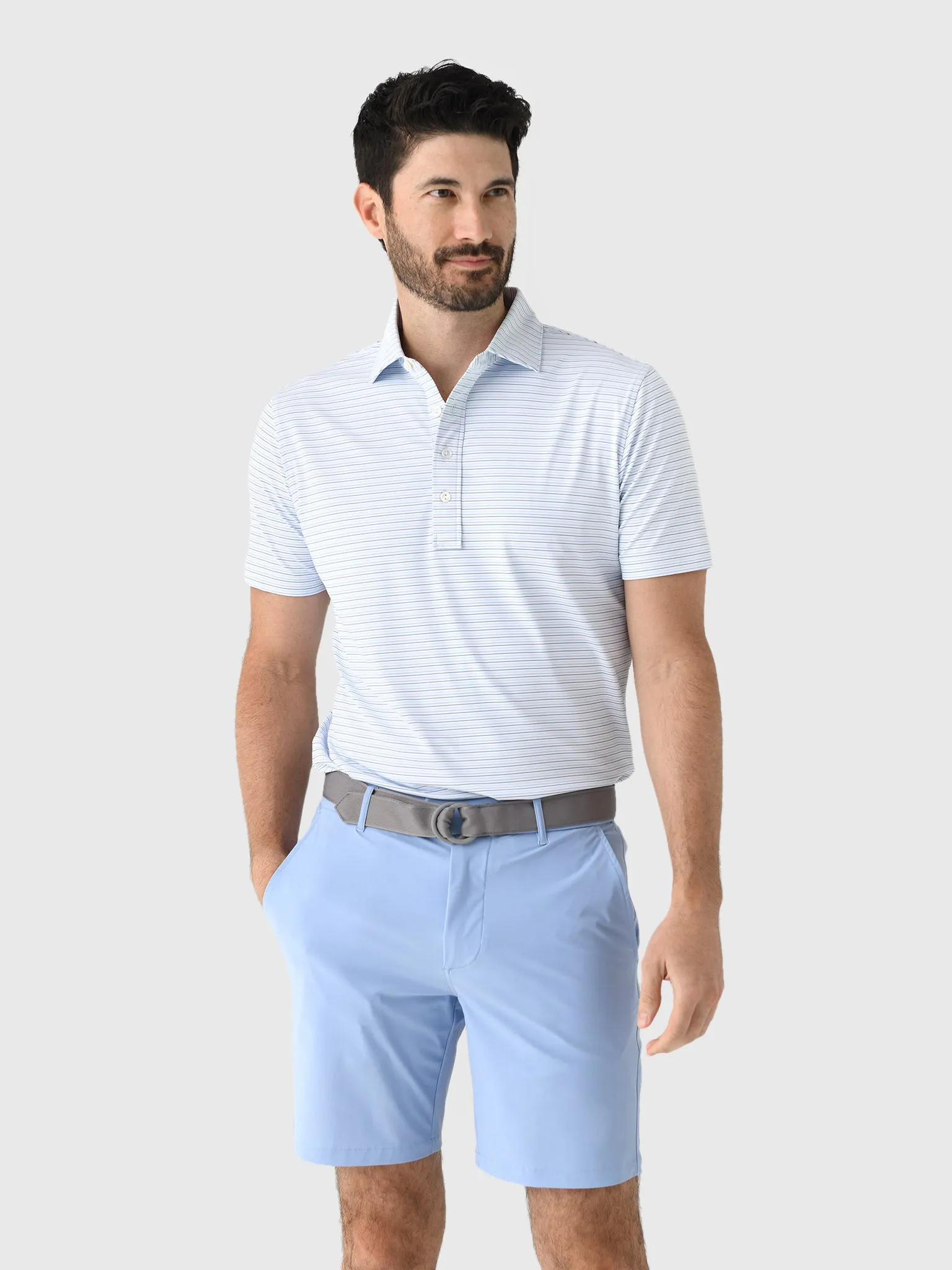Peter Millar Crown Crafted Men's Triad Performance Jersey Polo sold by Saint Bernard