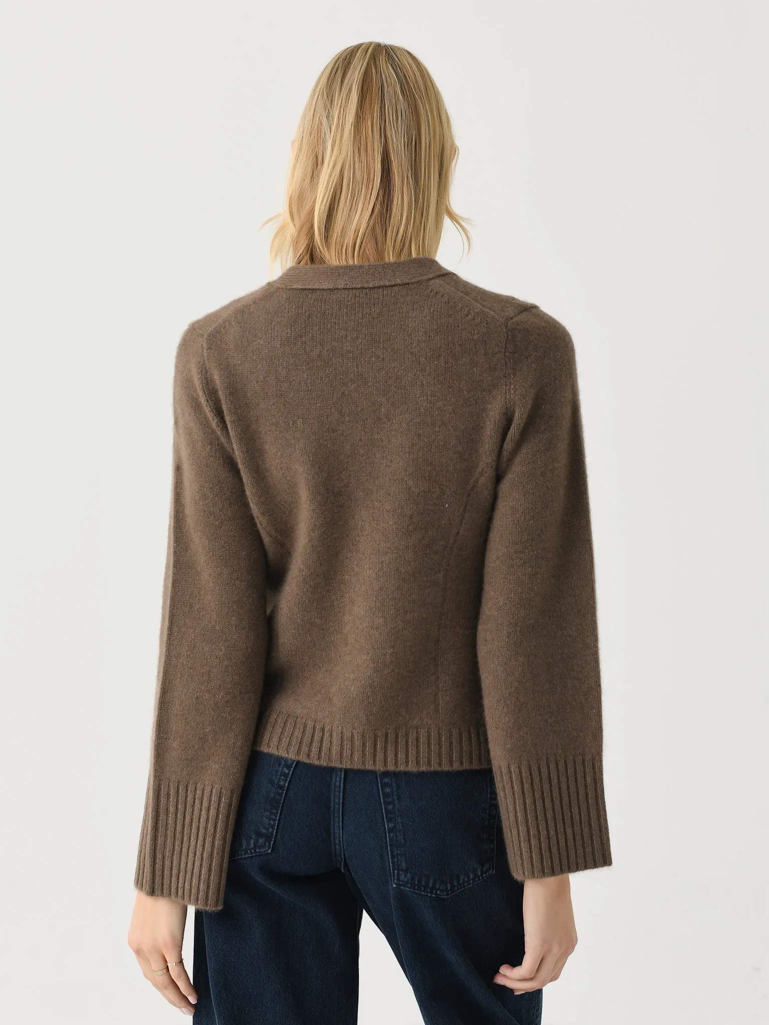 White + Warren Women's Cashmere Luxe Waisted Cardigan sold by Saint Bernard product image thumbnail 4