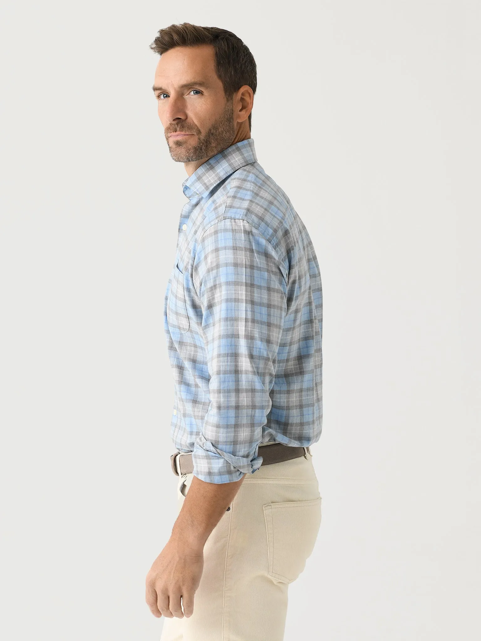 Peter Millar Crown Men's Langley Summer Soft Cotton Sport Shirt sold by Saint Bernard product image thumbnail 3