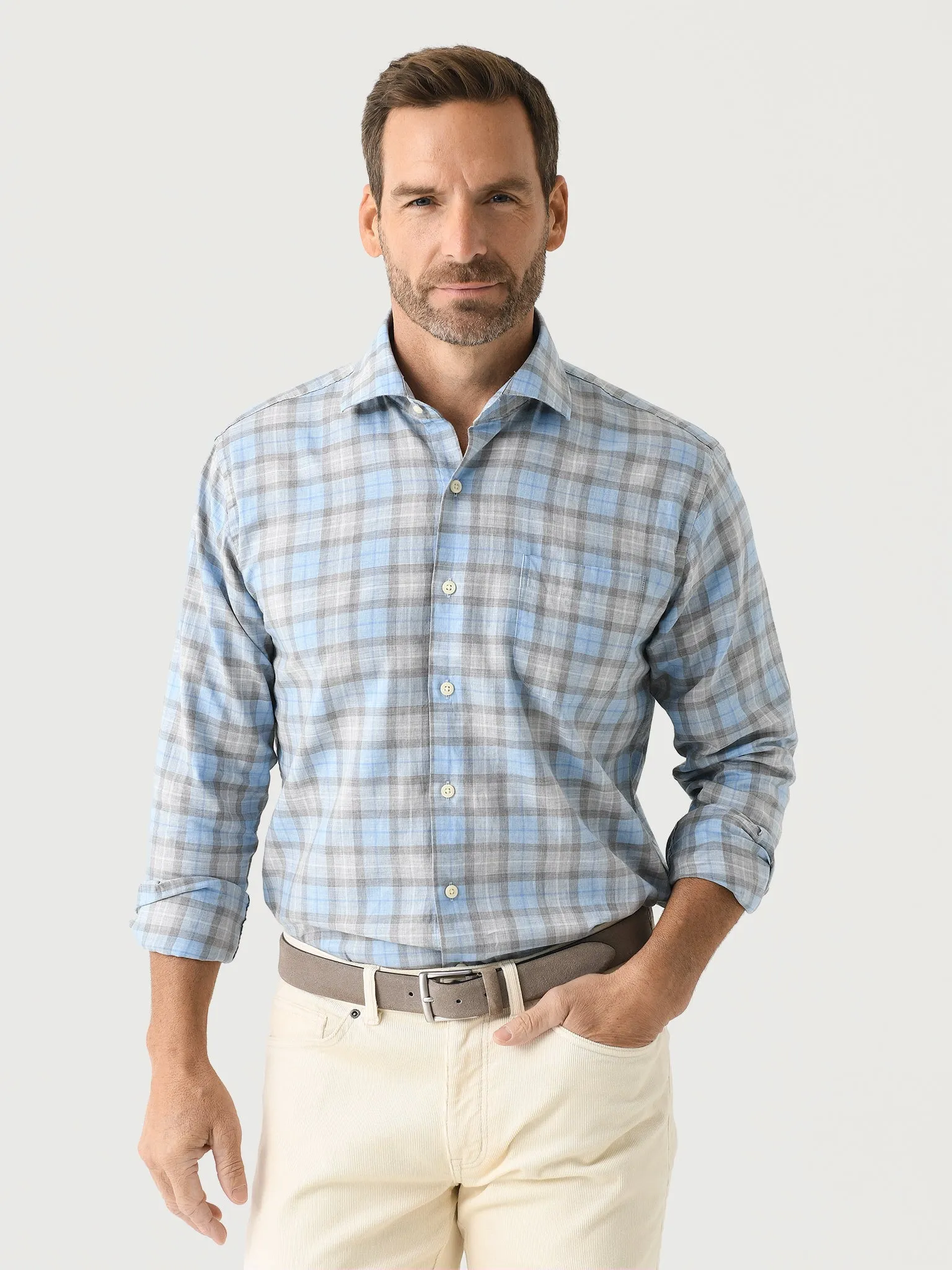 Peter Millar Crown Men's Langley Summer Soft Cotton Sport Shirt sold by Saint Bernard