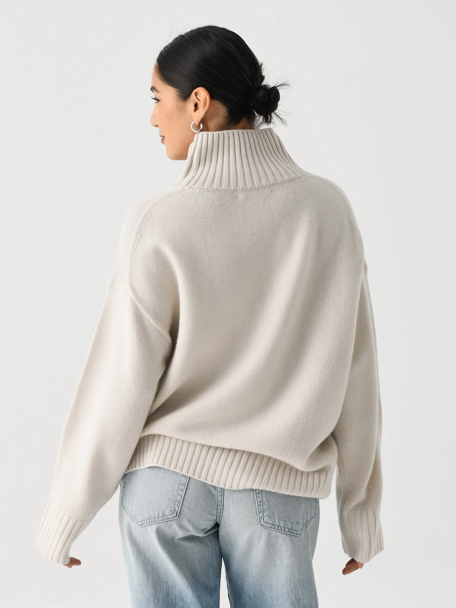 White + Warren Women's Merino Cashmere Standneck sold by Saint Bernard product image thumbnail 4