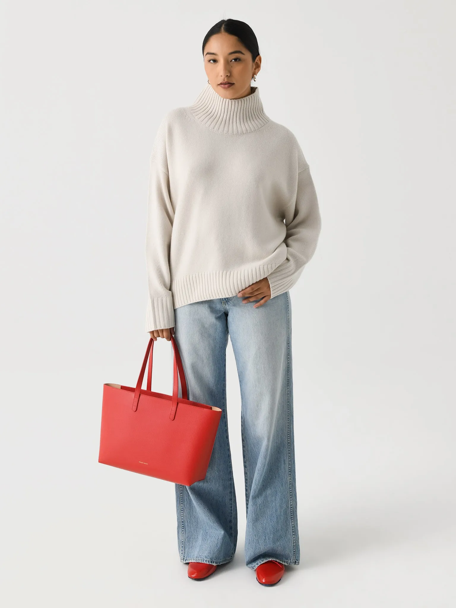 White + Warren Women's Merino Cashmere Standneck sold by Saint Bernard product image thumbnail 2