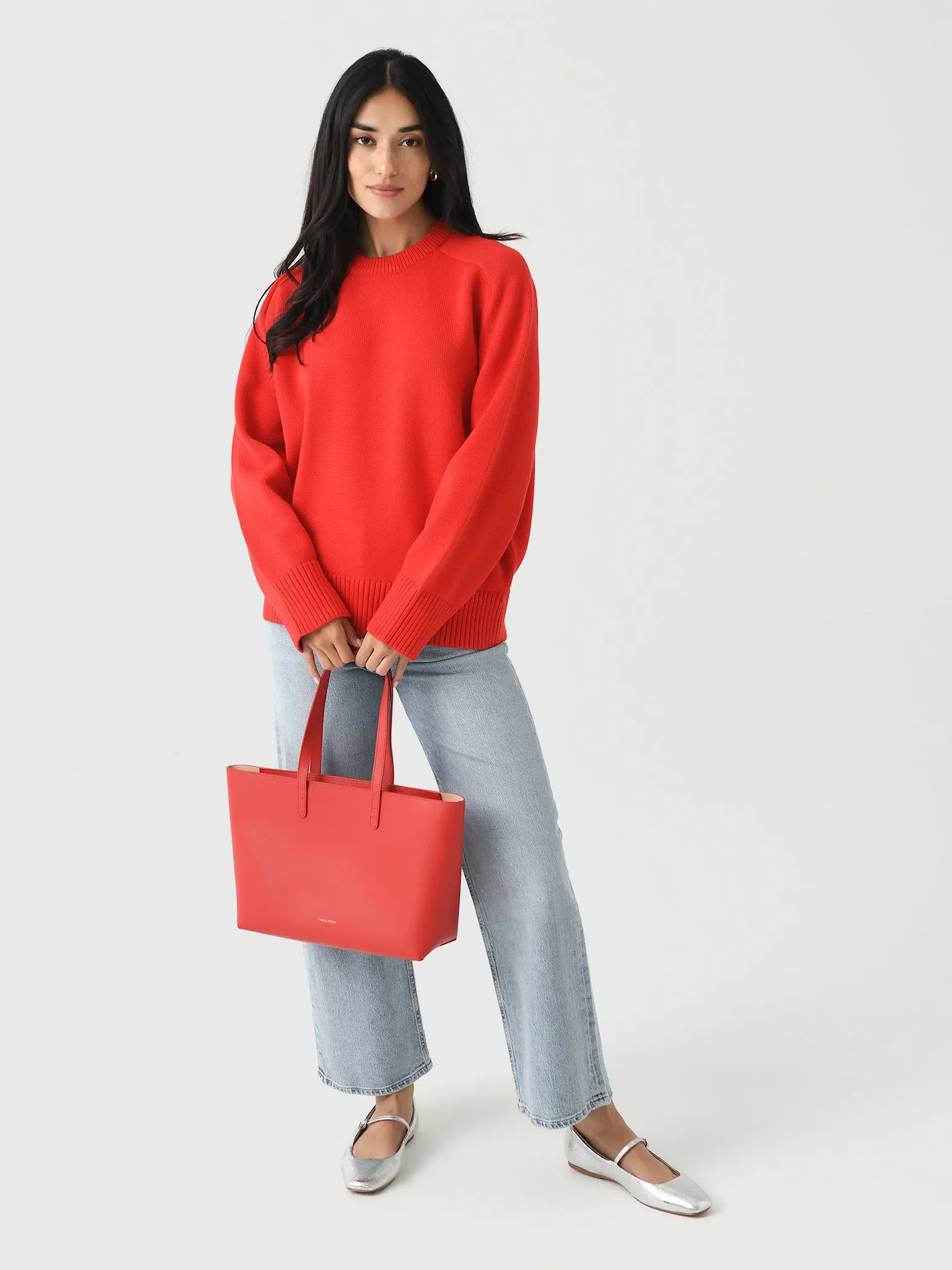 White + Warren Women's Organic Cotton Saddle Sleeve Crewneck sold by Saint Bernard product image thumbnail 2