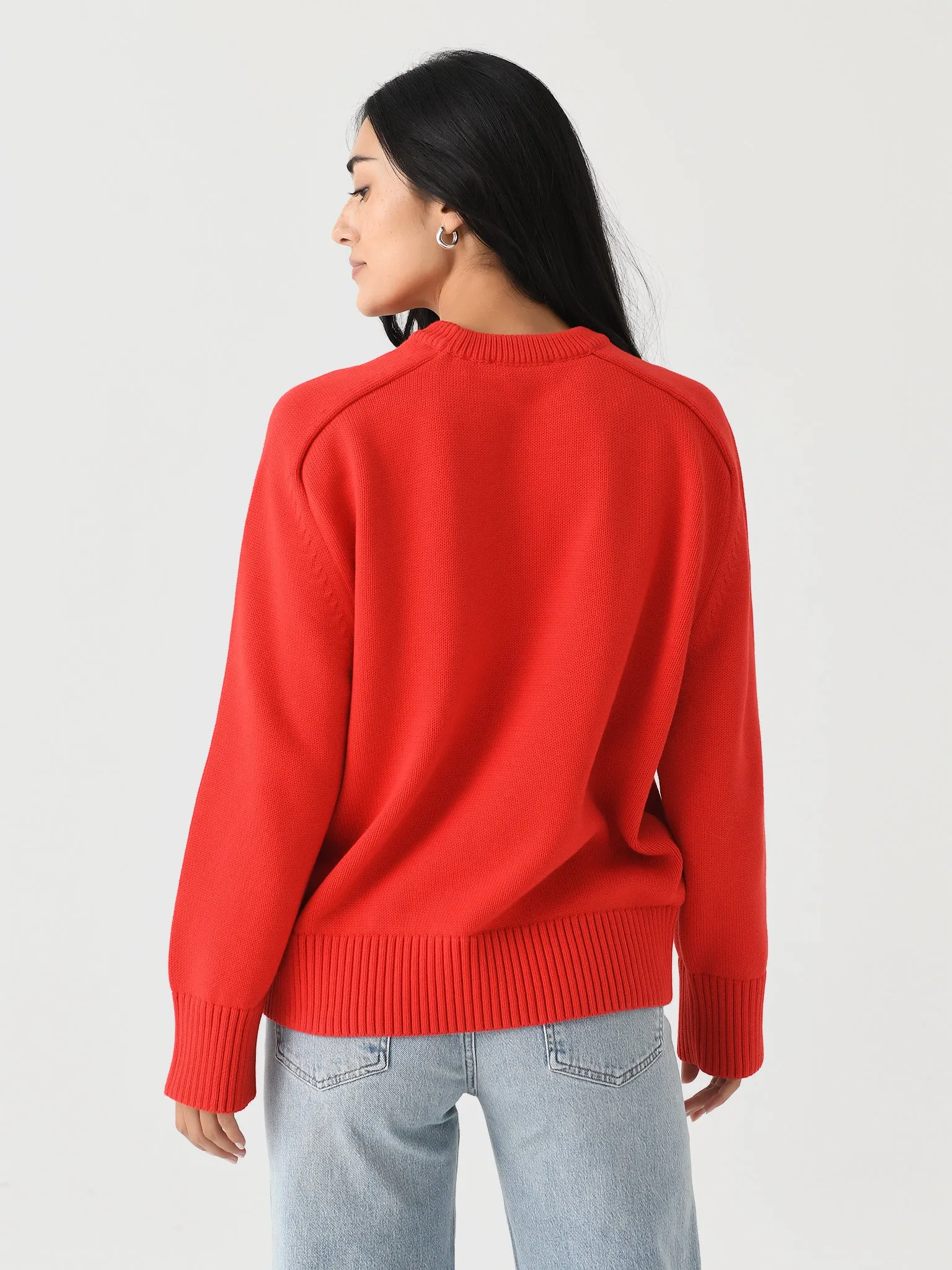 White + Warren Women's Organic Cotton Saddle Sleeve Crewneck sold by Saint Bernard product image thumbnail 4