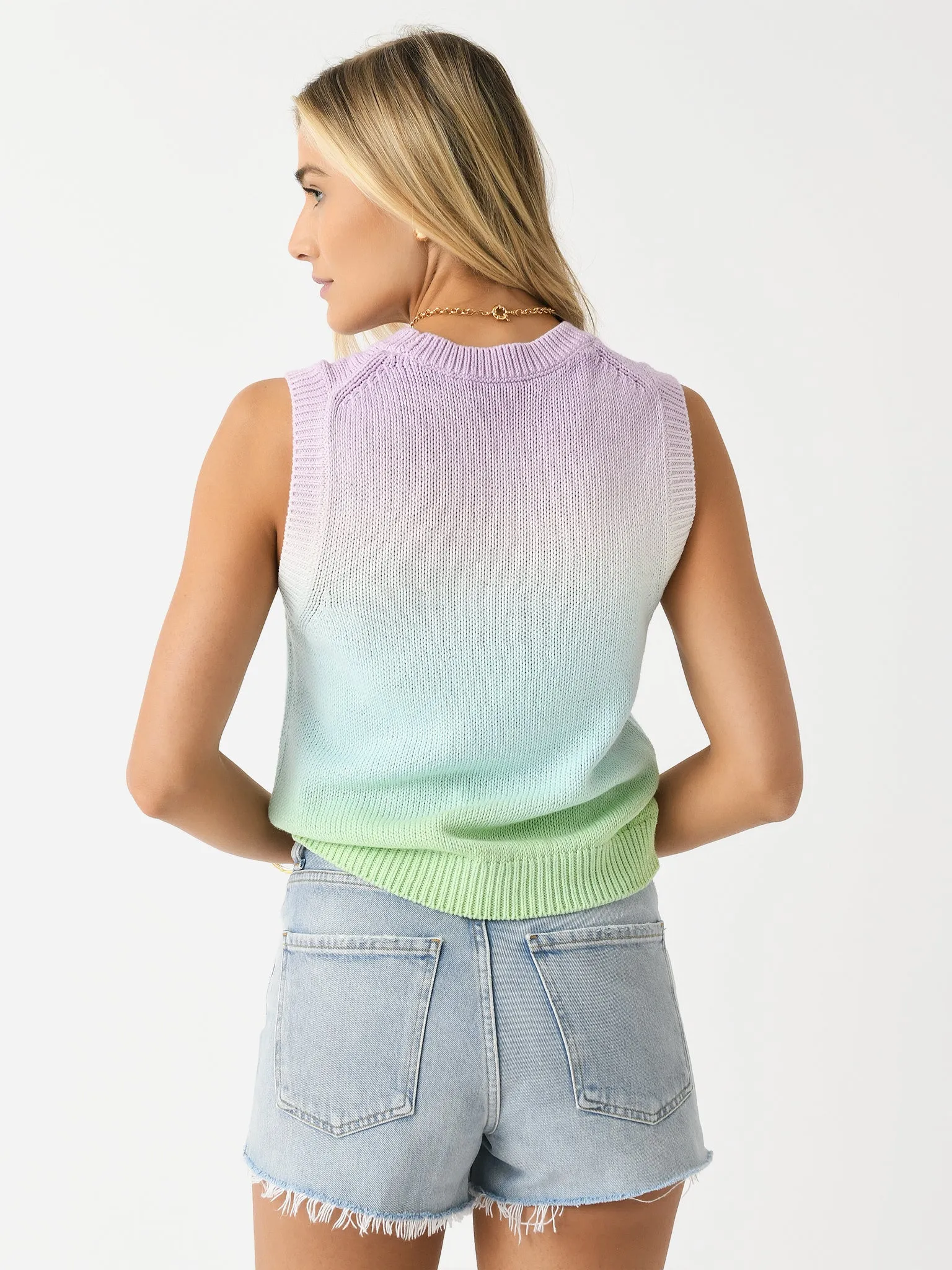 White + Warren Women's Cotton Linen Dip Dye Shell sold by Saint Bernard product image thumbnail 4