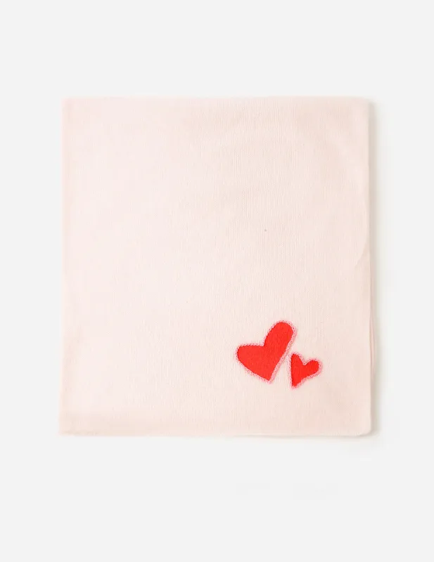 White + Warren Cashmere Embroidered Heart Travel Wrap made by White + Warren