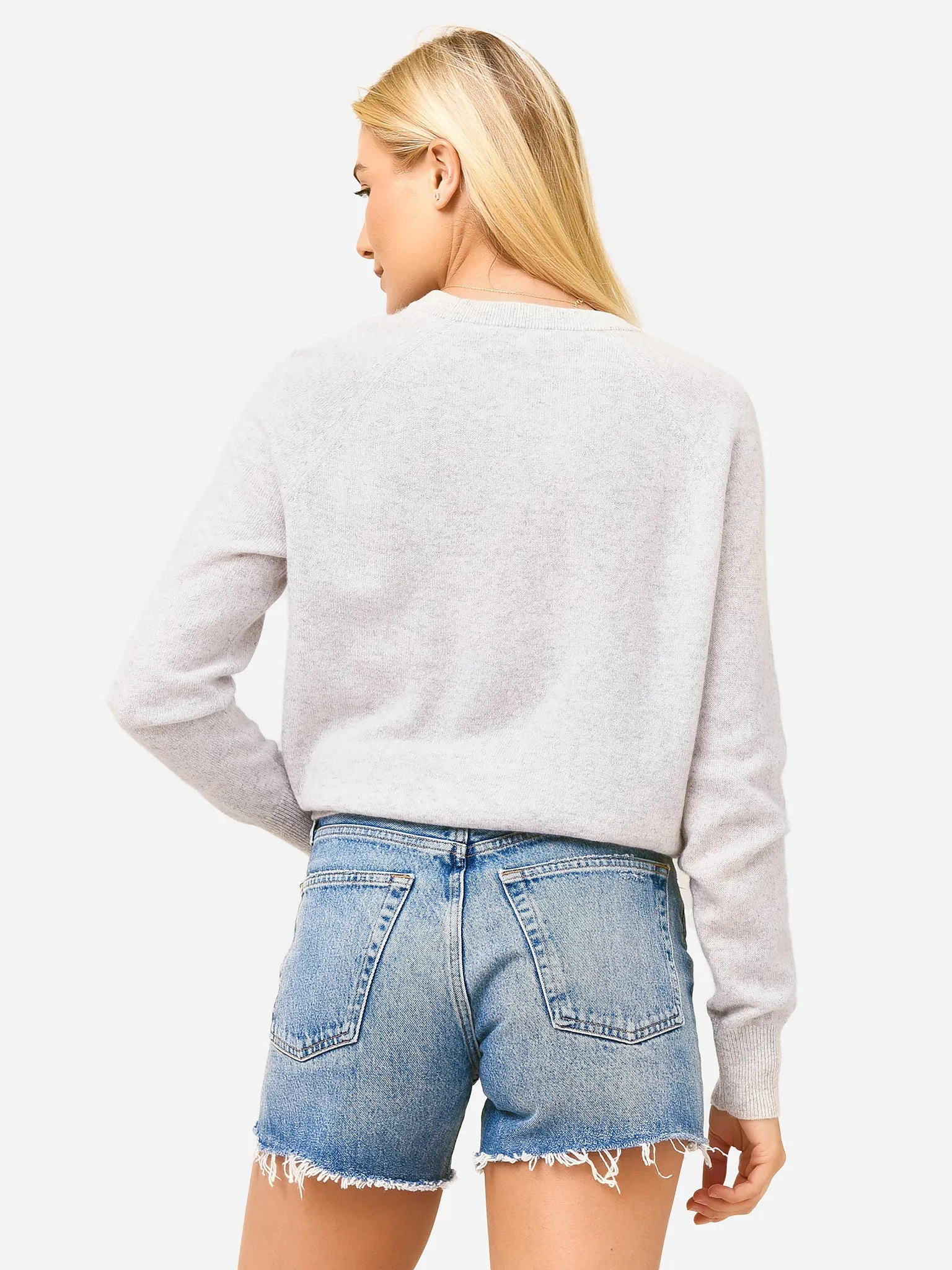 White + Warren Women's Cashmere Happy Sweater sold by Saint Bernard product image thumbnail 4