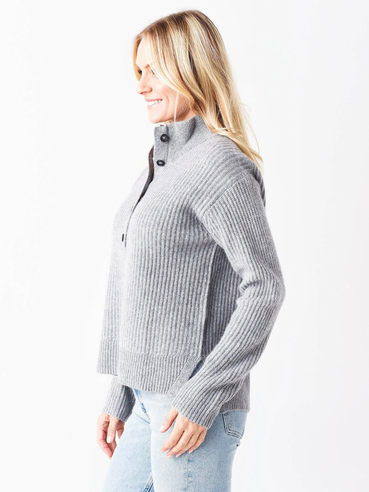 White + Warren Women's Stand Neck Cashmere Sweater sold by Saint Bernard product image thumbnail 3
