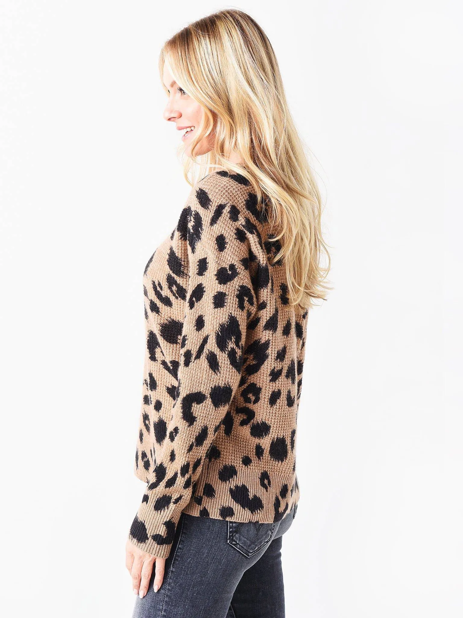 White + Warren Women's Cashmere Waffle Sweatshirt sold by Saint Bernard product image thumbnail 3