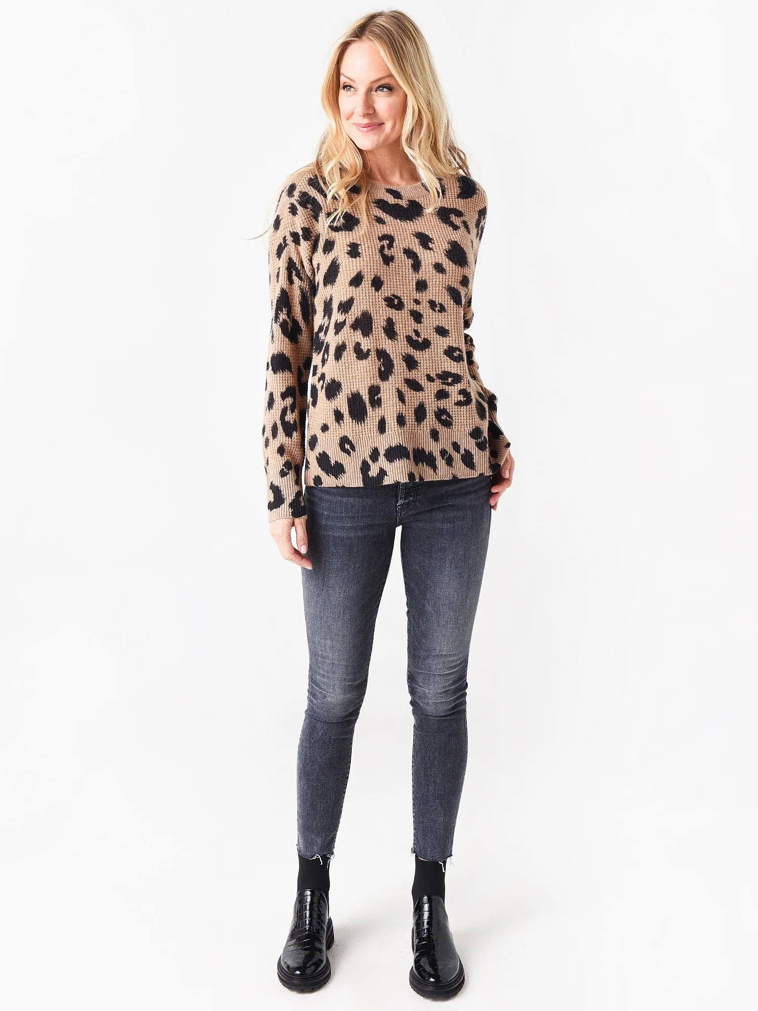 White + Warren Women's Cashmere Waffle Sweatshirt sold by Saint Bernard product image thumbnail 2
