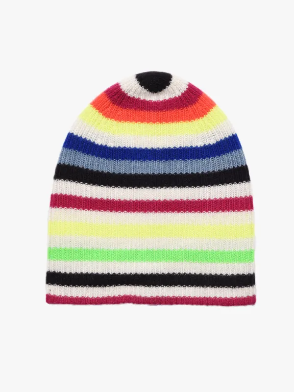 White + Warren Striped Beanie made by White + Warren