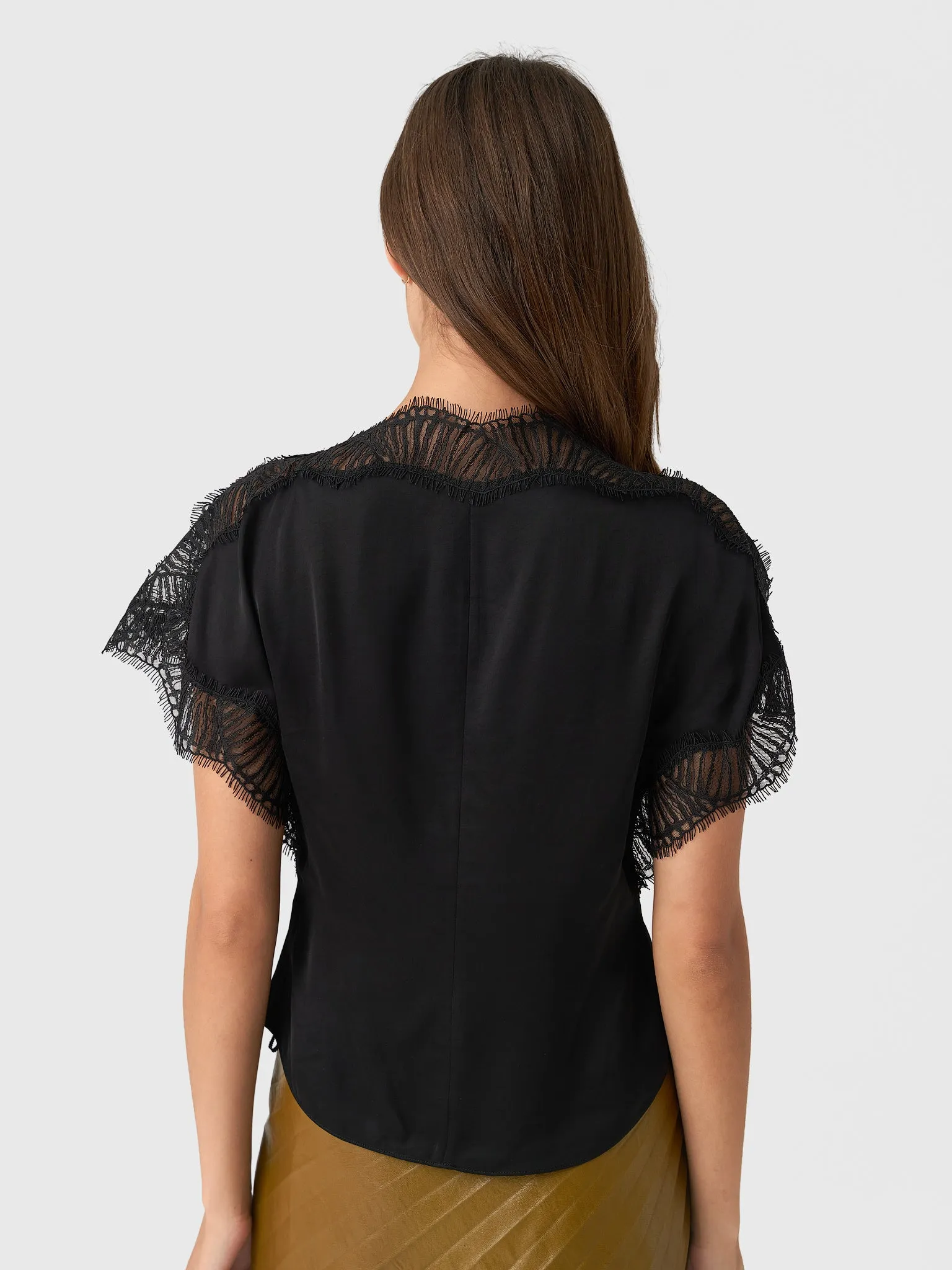 ALC Women's Luna Fluid Viscose Lace Top sold by Saint Bernard product image thumbnail 4
