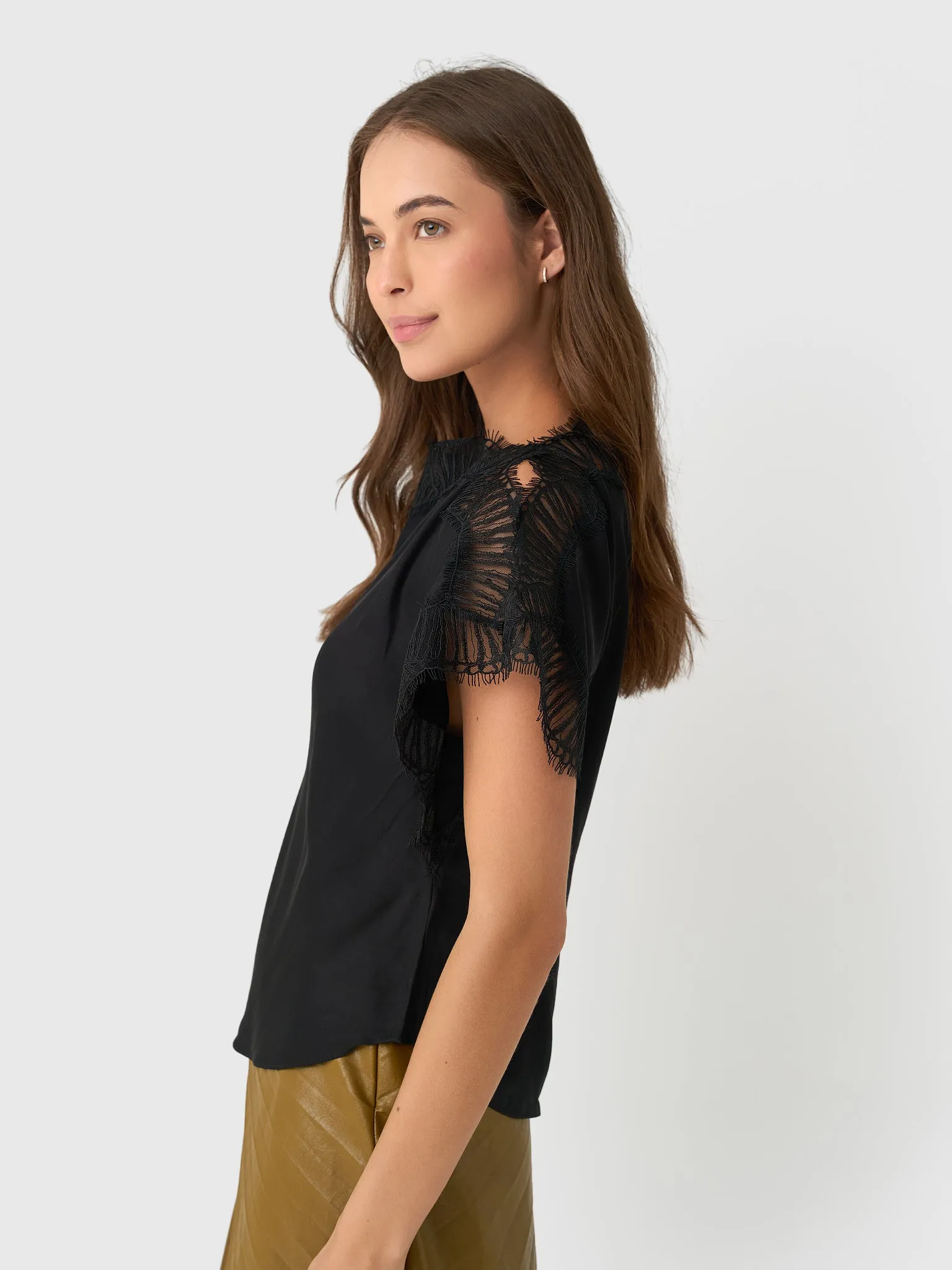 ALC Women's Luna Fluid Viscose Lace Top sold by Saint Bernard product image thumbnail 3