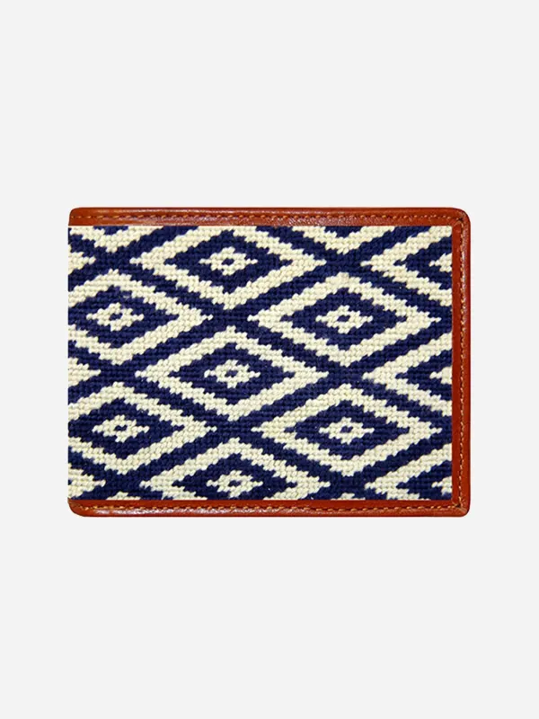 Smathers + Branson Gaucho Mini Needlepoint Bi-Fold Wallet made by Smathers & Branson