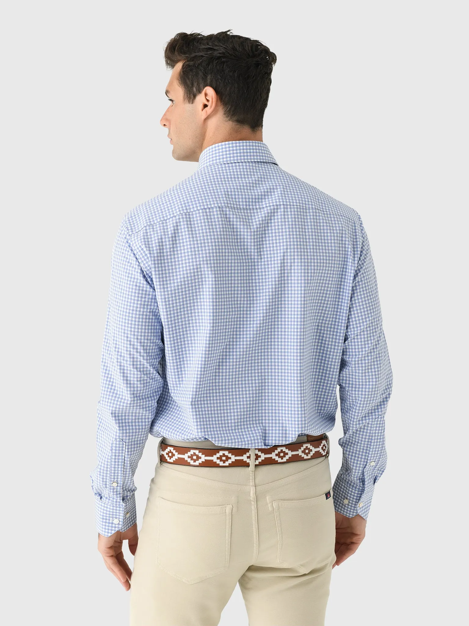 Peter Millar Crown Crafted Men's Mitchell Performance Poplin Sport Shirt sold by Saint Bernard product image thumbnail 4