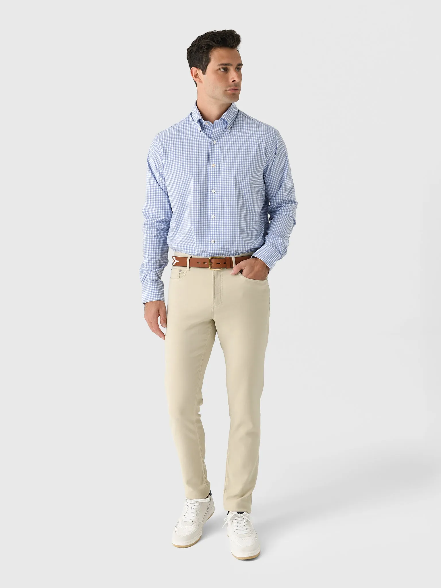 Peter Millar Crown Crafted Men's Mitchell Performance Poplin Sport Shirt sold by Saint Bernard product image thumbnail 2