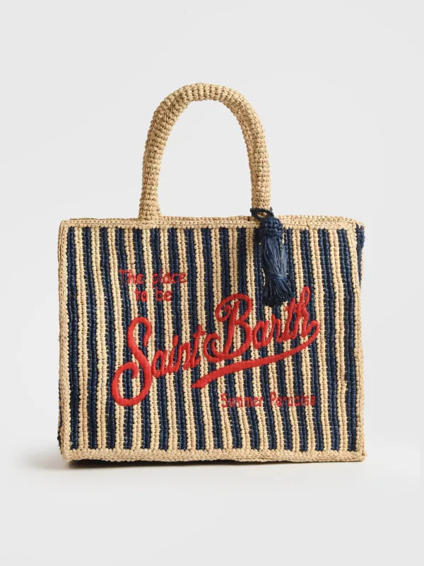 MC2 Saint Barth Colette Raffia Striped Handbag made by MC2 Saint Barth