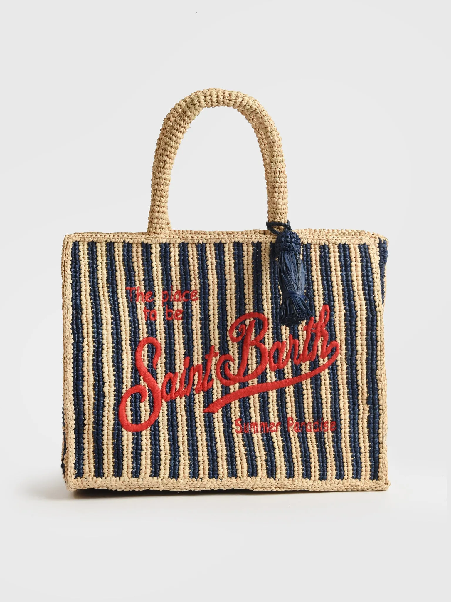 MC2 Saint Barth Colette Raffia Striped Handbag sold by Saint Bernard