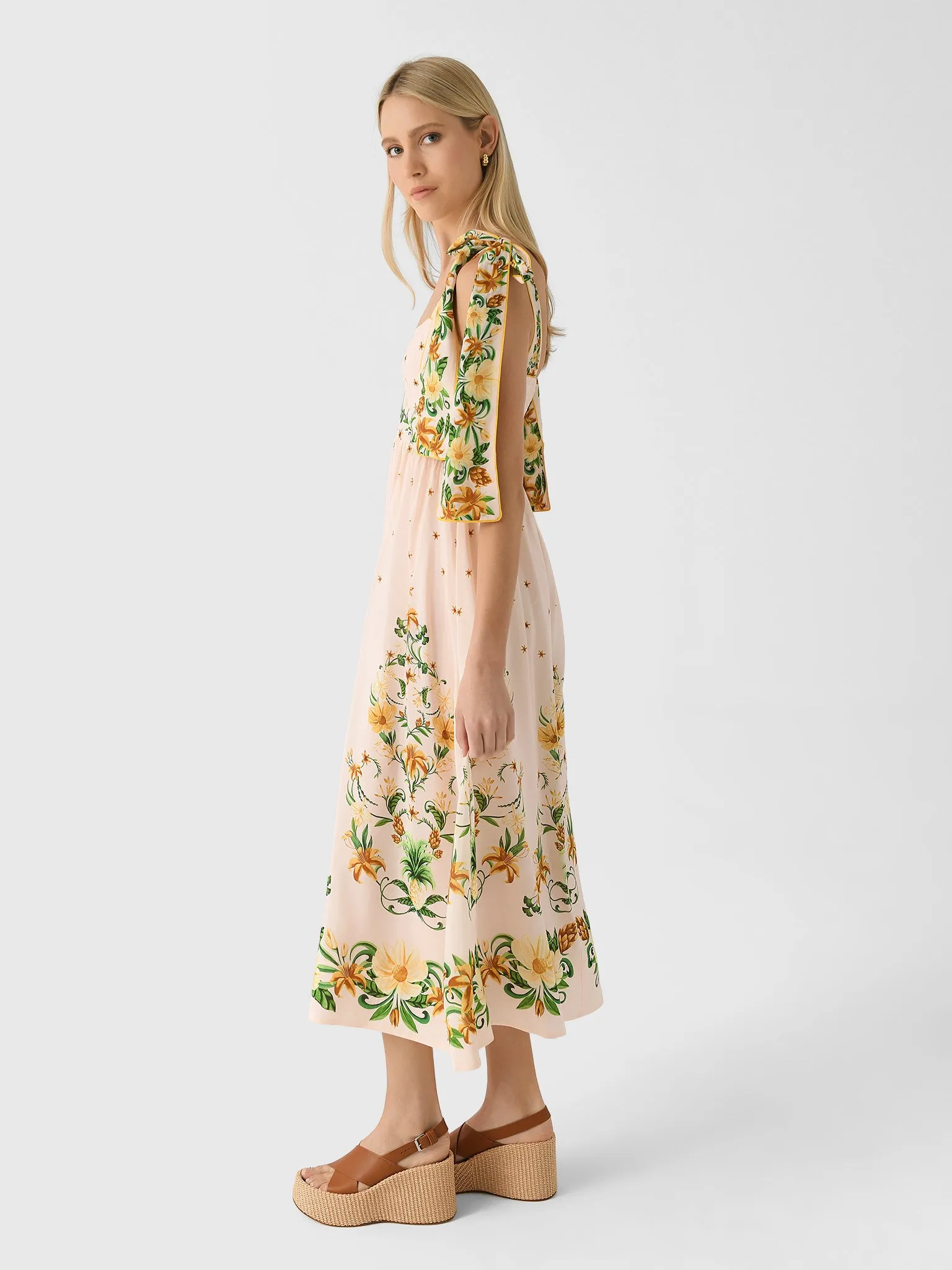 Farm Rio Women's Botanical Beauty Laces Cup Midi Dress sold by Saint Bernard product image thumbnail 2