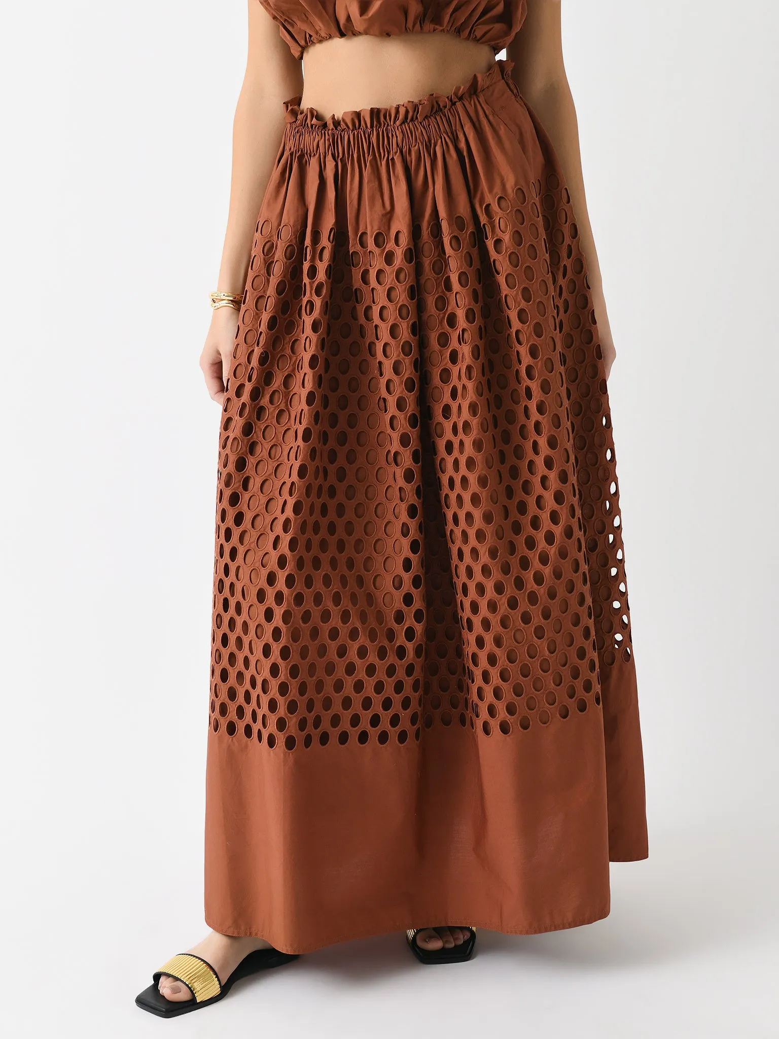 ALC Women's Flora Eyelet Maxi Skirt sold by Saint Bernard