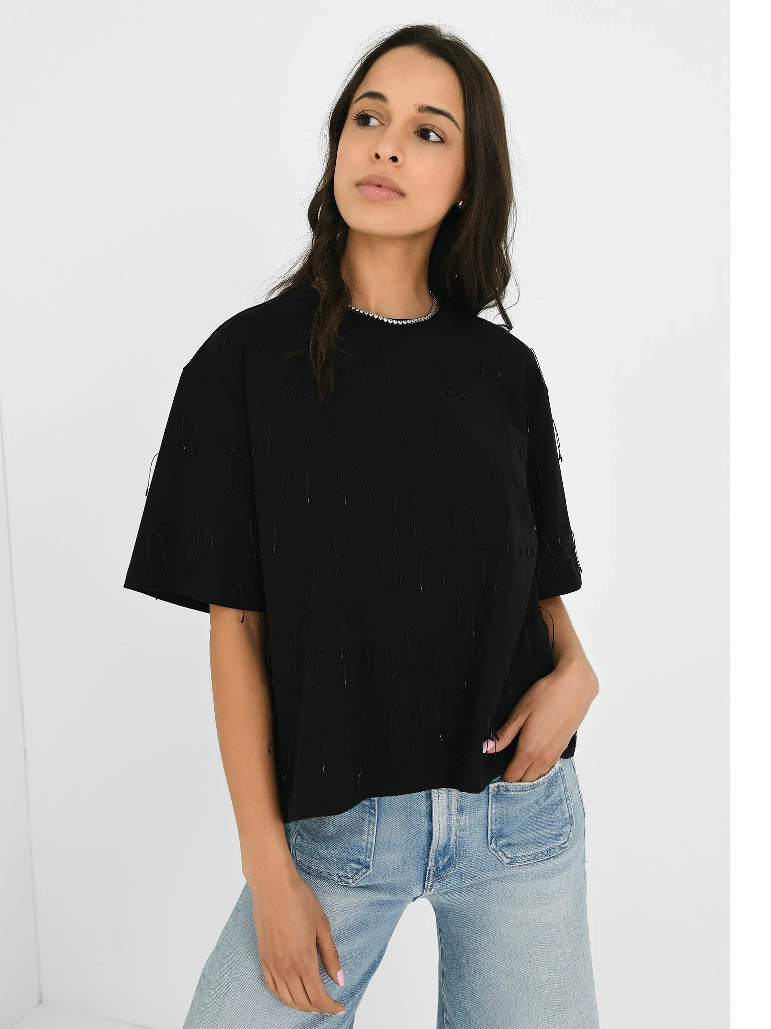 Simkhai Women's Amaru Embellished Tee sold by Saint Bernard product image thumbnail 2