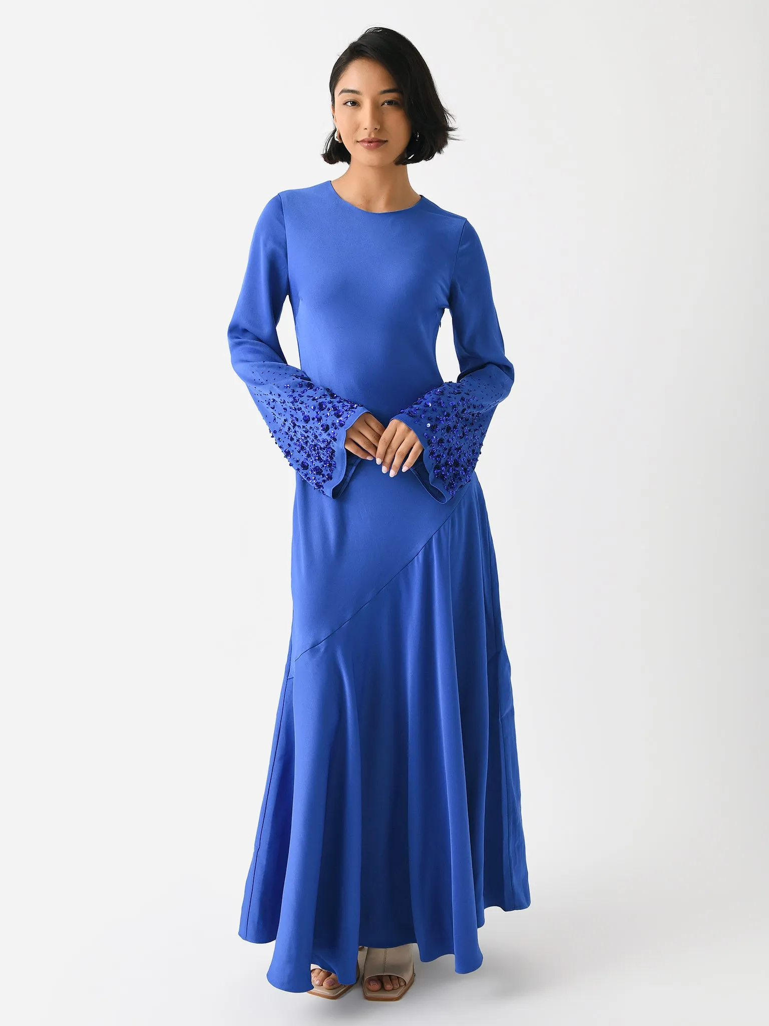 AJE Women's Weylyn Sequin Cuff Maxi Dress sold by Saint Bernard