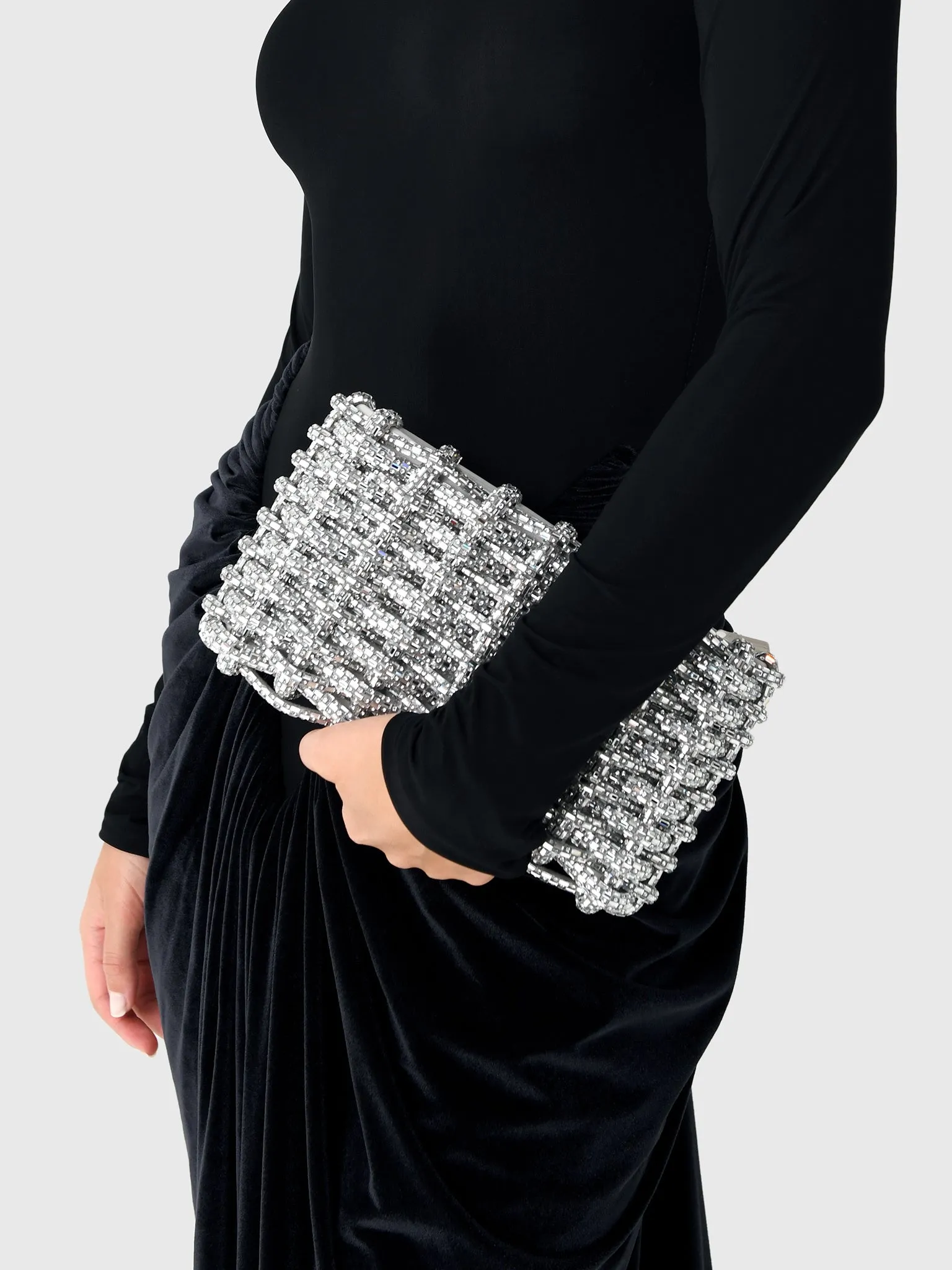Simkhai Morgan Woven Rhinestone Clutch sold by Saint Bernard product image thumbnail 2