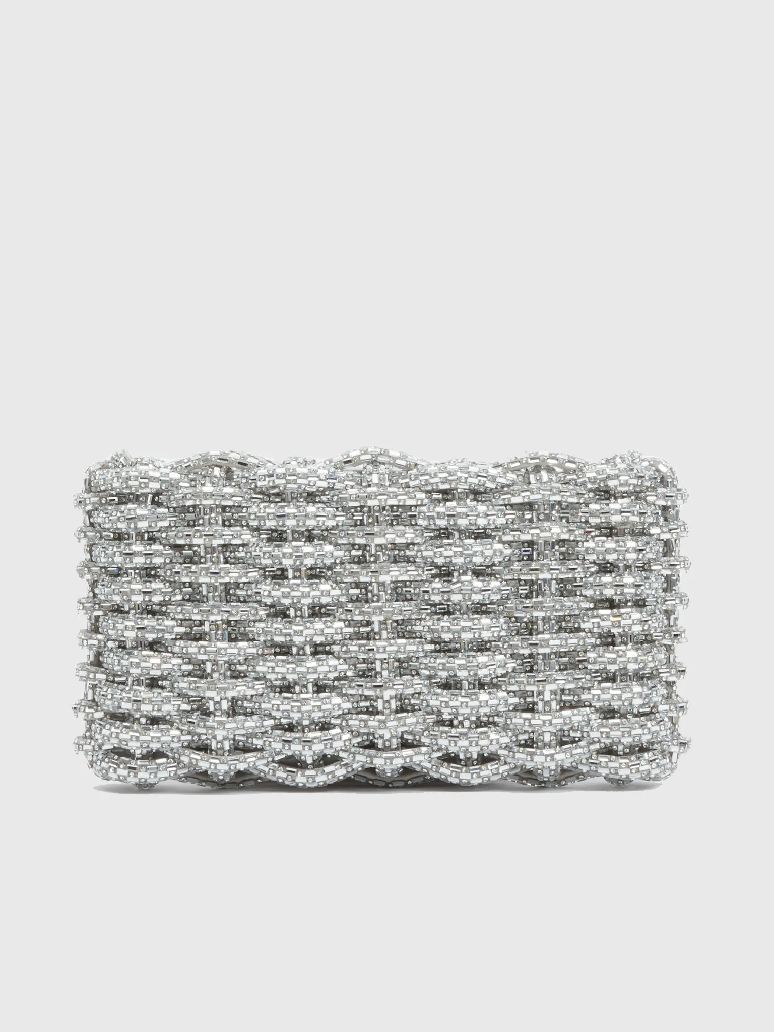 Simkhai Morgan Woven Rhinestone Clutch sold by Saint Bernard